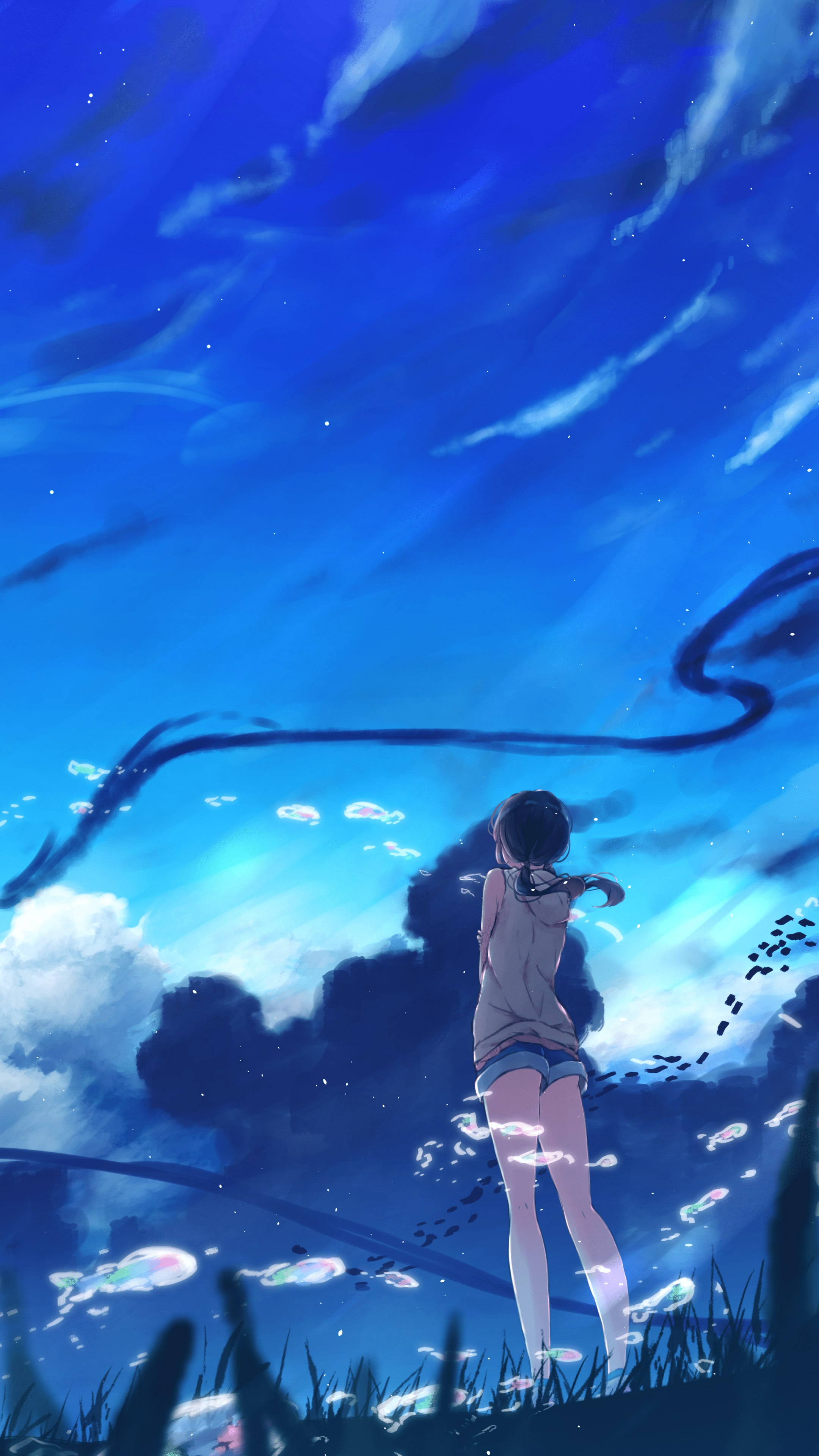 2160x3840 Wallpaper / Anime Weathering With You Phone Wallpaper, Cloud, Hina Amano, Sky, 2160x3840 free download