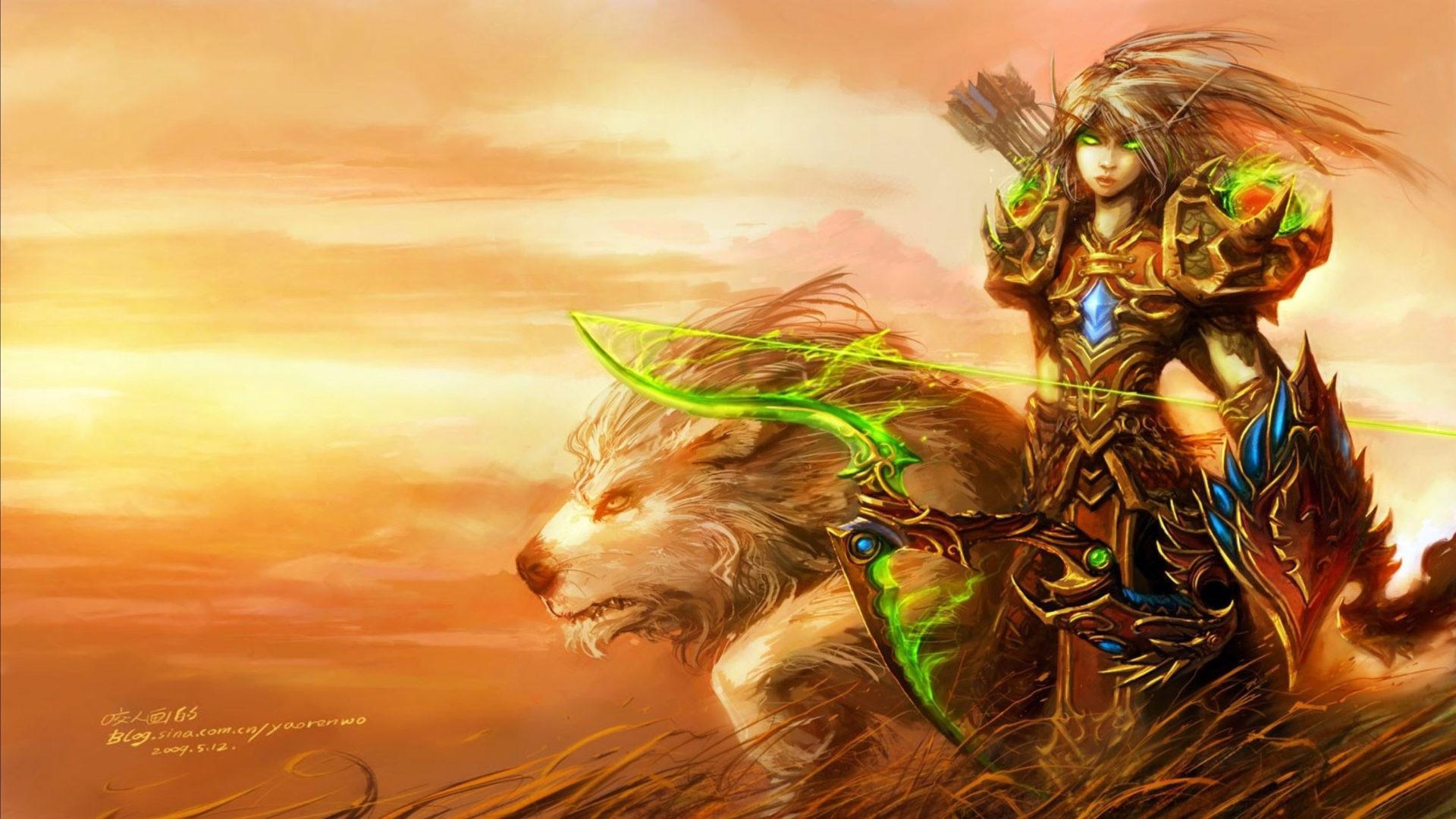 1920x1080 World Of Warcraft Hunter Playable Class Roles Damage Features Ranged Damage Pets Melee Damage Solo Play HD Wallpaper 2560x1440 :