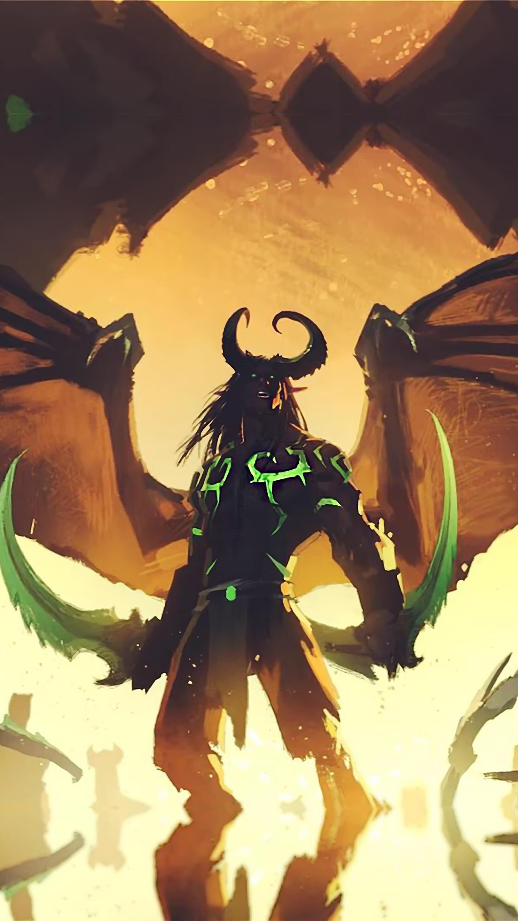 2160x3840 Illidan Stormrage, Demon Hunter, WoW, 4k Gallery HD Wallpaper