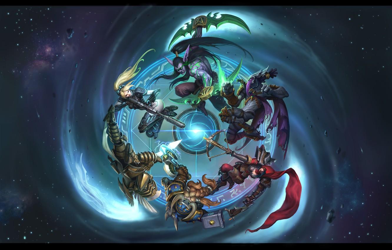 1332x850 Wallpaper girl, elf, angel, the demon, starcraft, Warcraft, diablo, hunter, wow, viking, Demon Hunter, Illidan Stormrage, Tyrael, Heroes of the Storm, Archangel of Justice, nova image for desktop, section игры