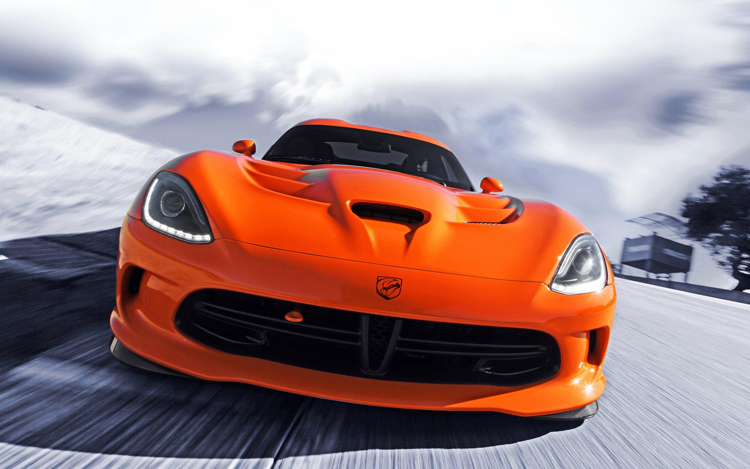 2560x1600 Orange Dodge Viper HD wallpaper