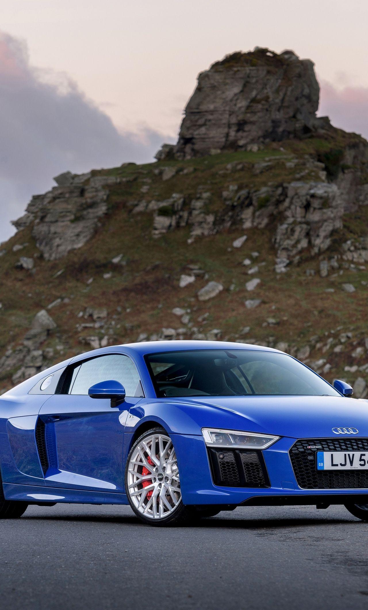 1280x2120 Download 1280x2120 wallpaper 2018 audi r8 v blue car, front