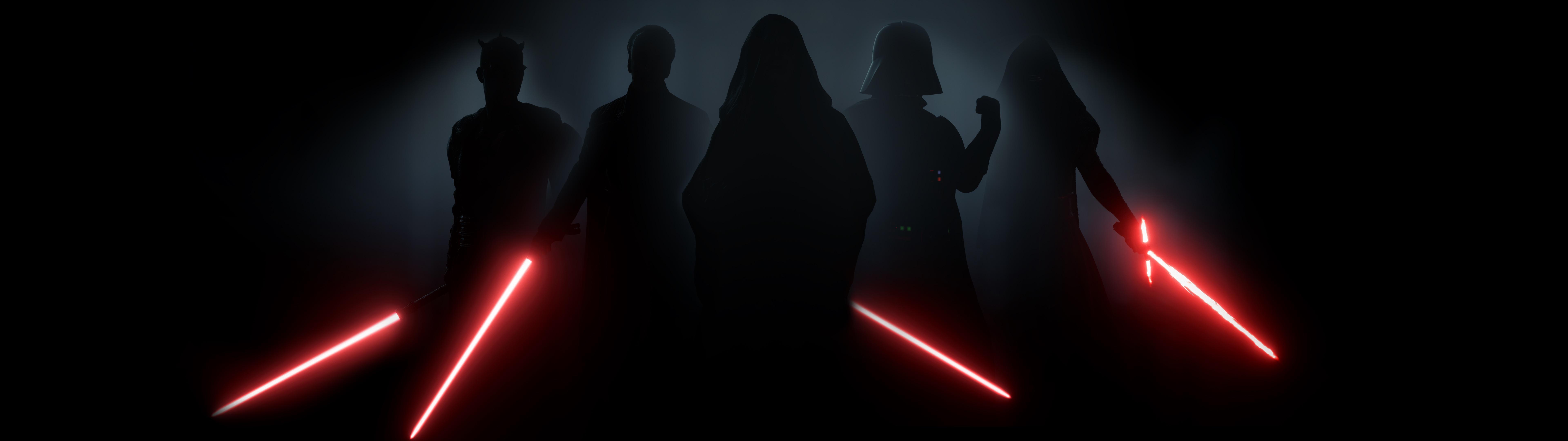 7680x2160 Dark side wallpaper I made (with help of OpenGameCamera and Mandalore Maul Redux by SiRME)