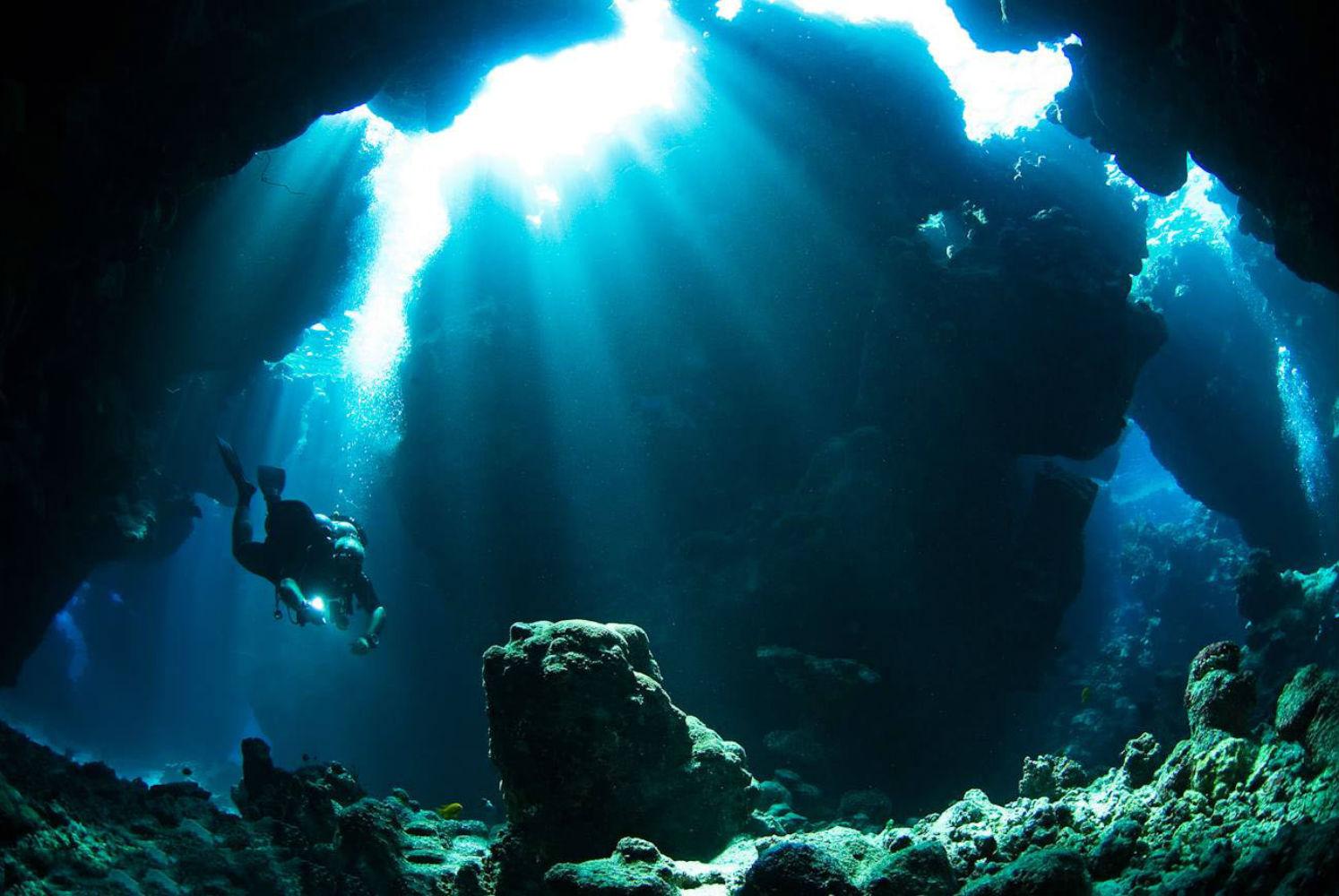 1494x1000 cave, Diving, Underwater Wallpaper HD / Desktop and Mobile Background