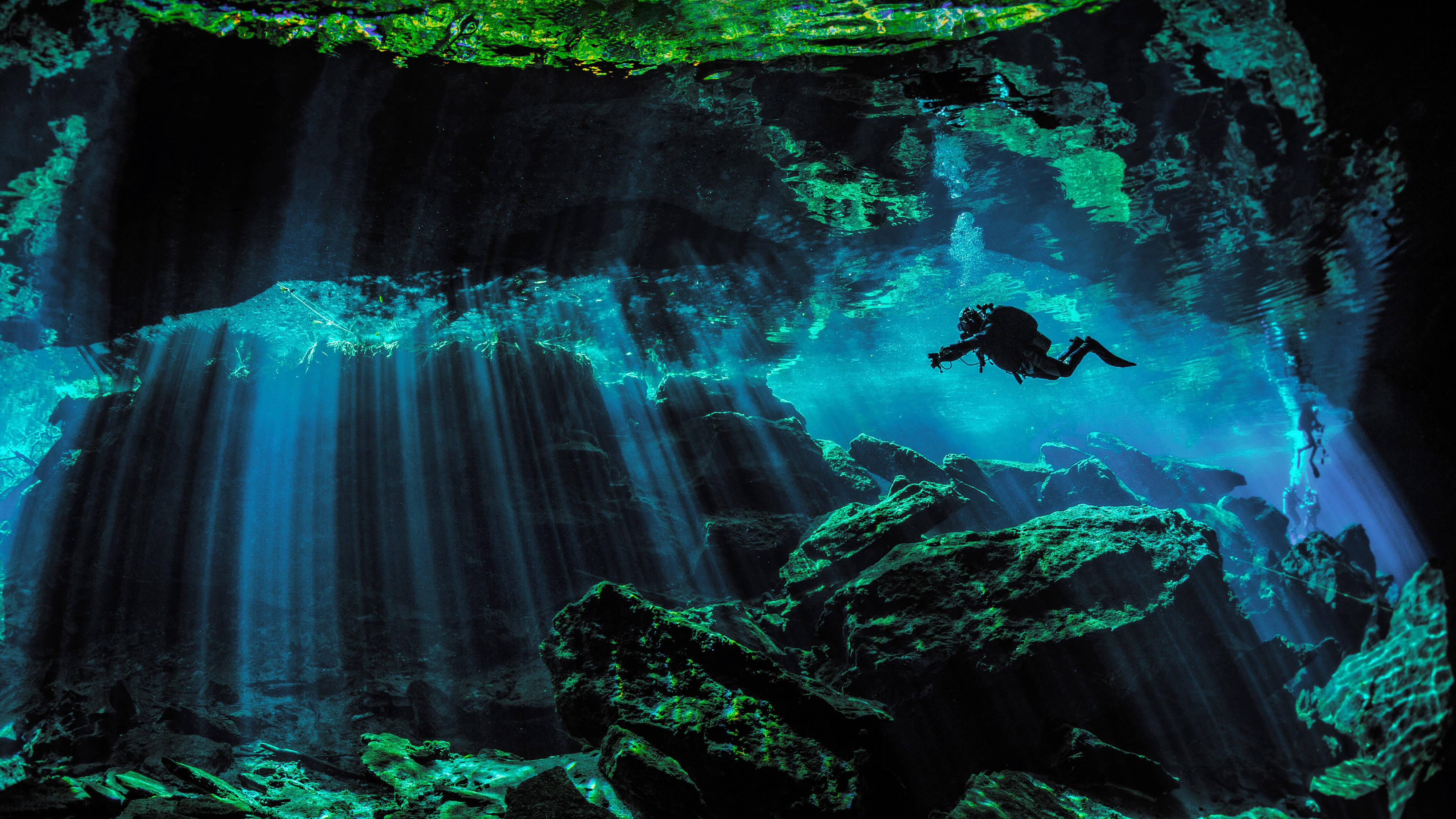 4000x2250 Scuba Diver Wallpaper 4K, Underwater, Nature