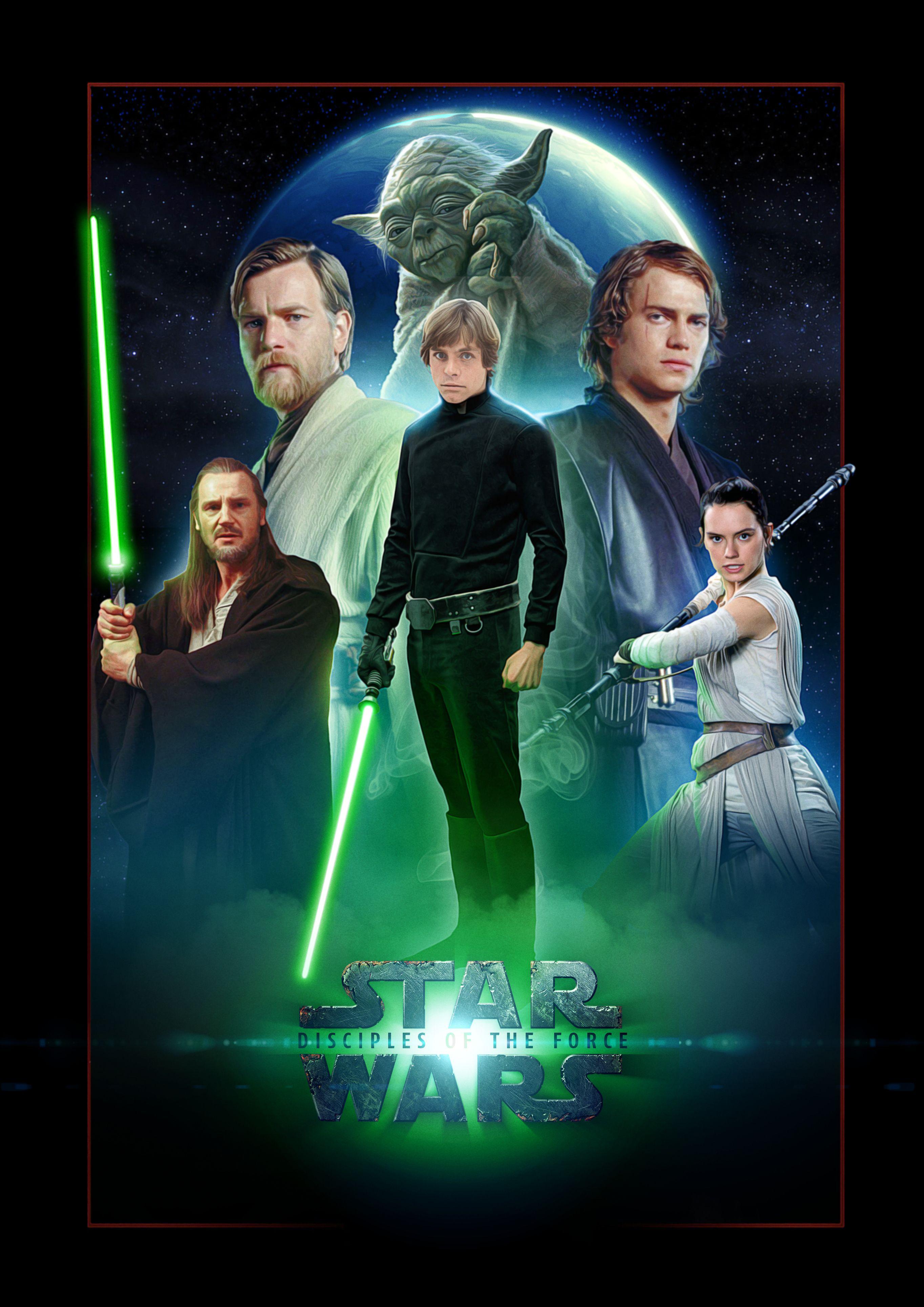 2728x3859 Fanart for the light side of the Force in Star Wars. Star wars film, Star wars movies posters, Star wars picture