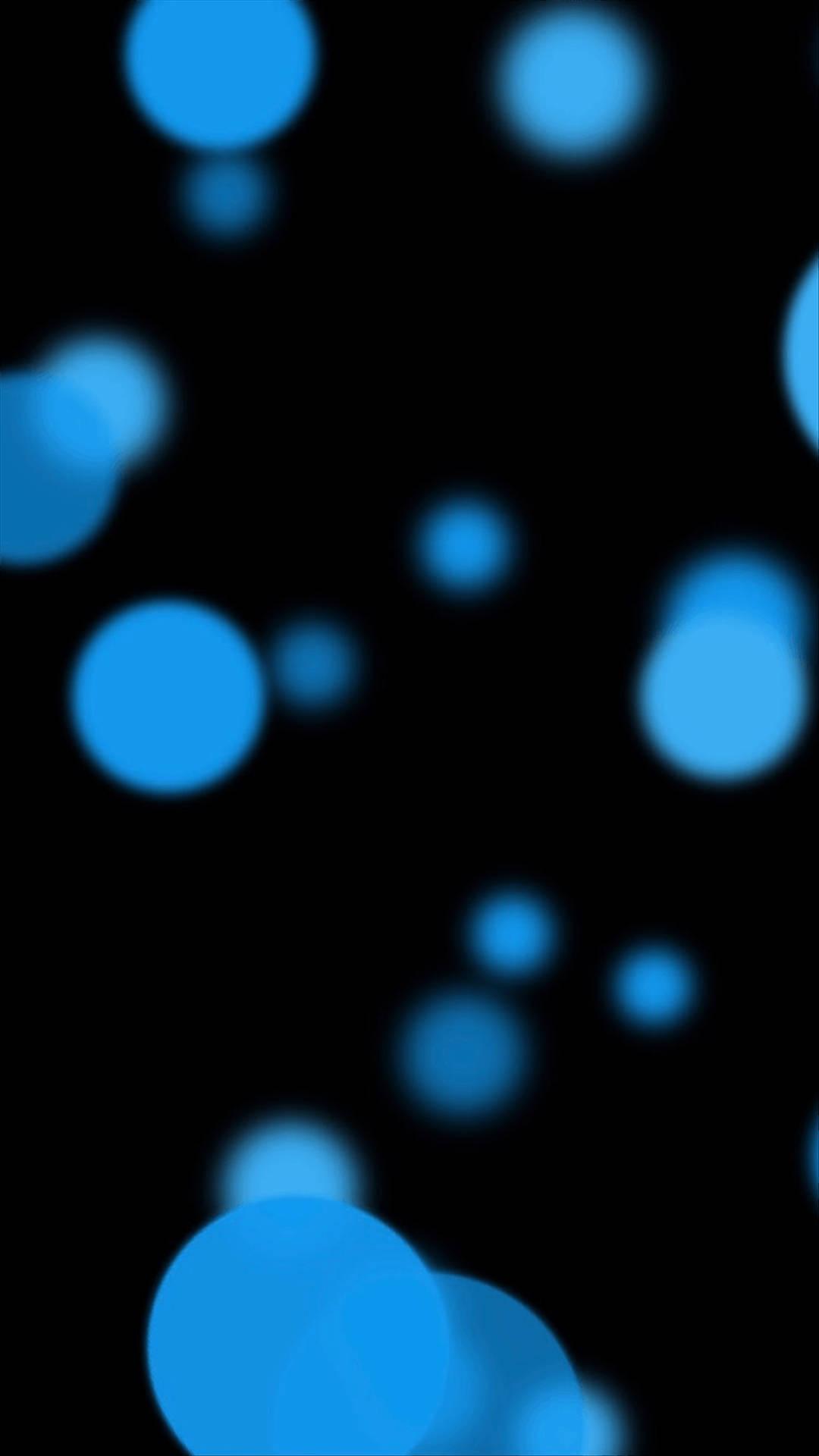 1080x1920 Download Dynamic Black Blue Bokeh Wallpaper