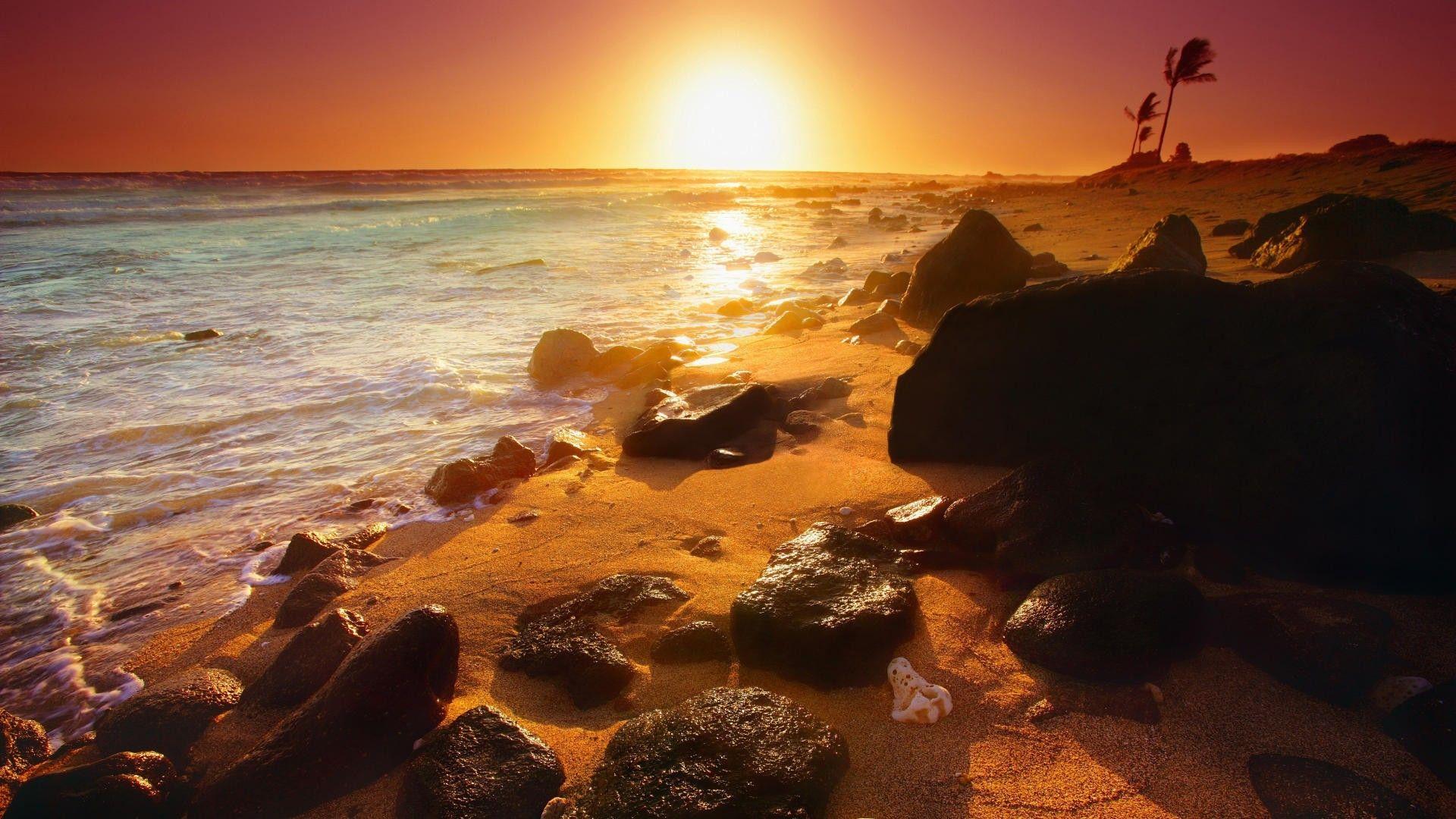 1920x1080 Beautiful sunset in hawaii wallpaper. PC
