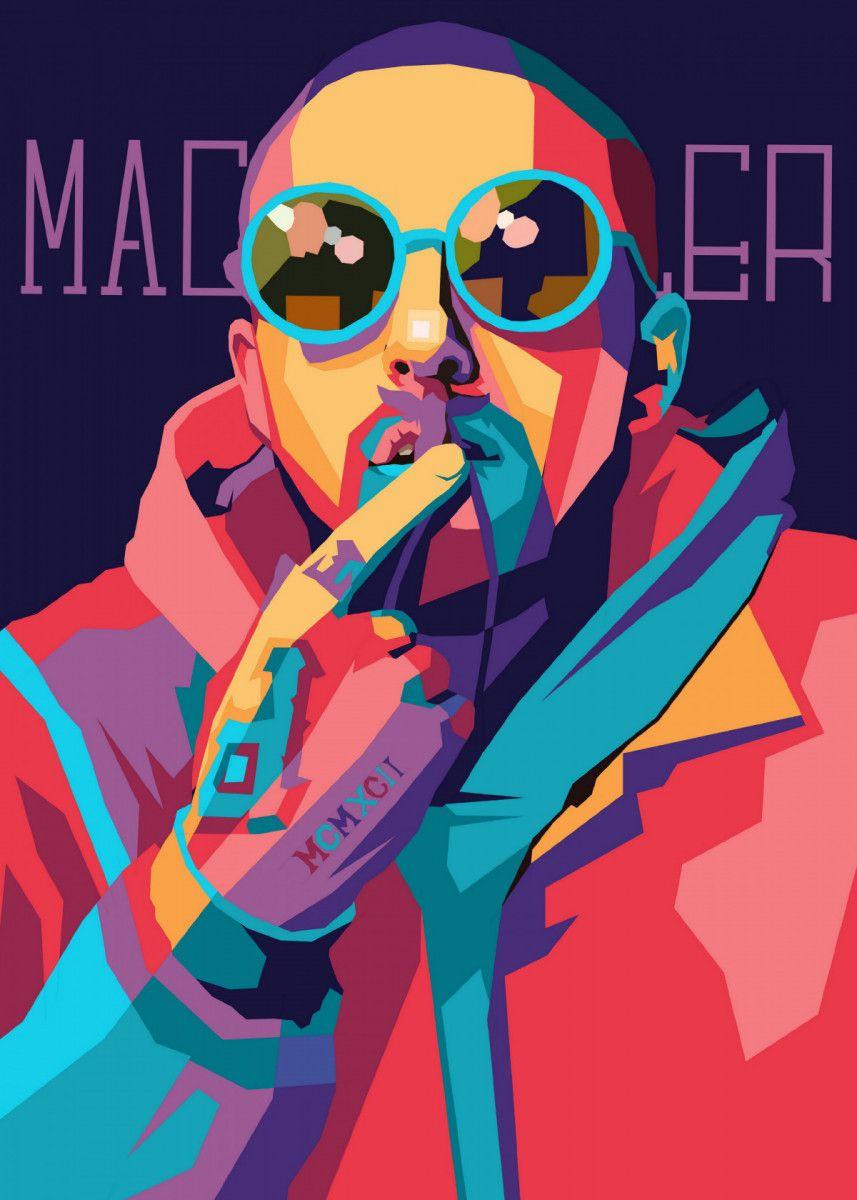 857x1200 Mac Miller' Poster by Hafis. Displate. Pop art posters, Posters art prints, Poster art