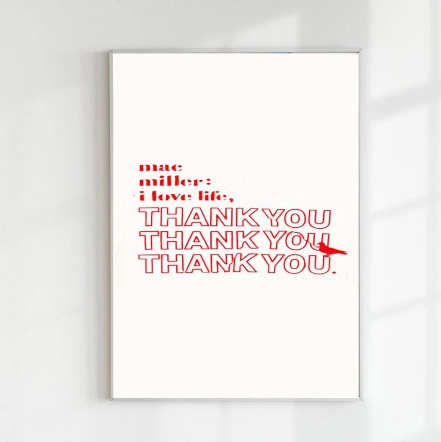 910x912 Mac Miller I Love Life Thank You Album Merch Poster