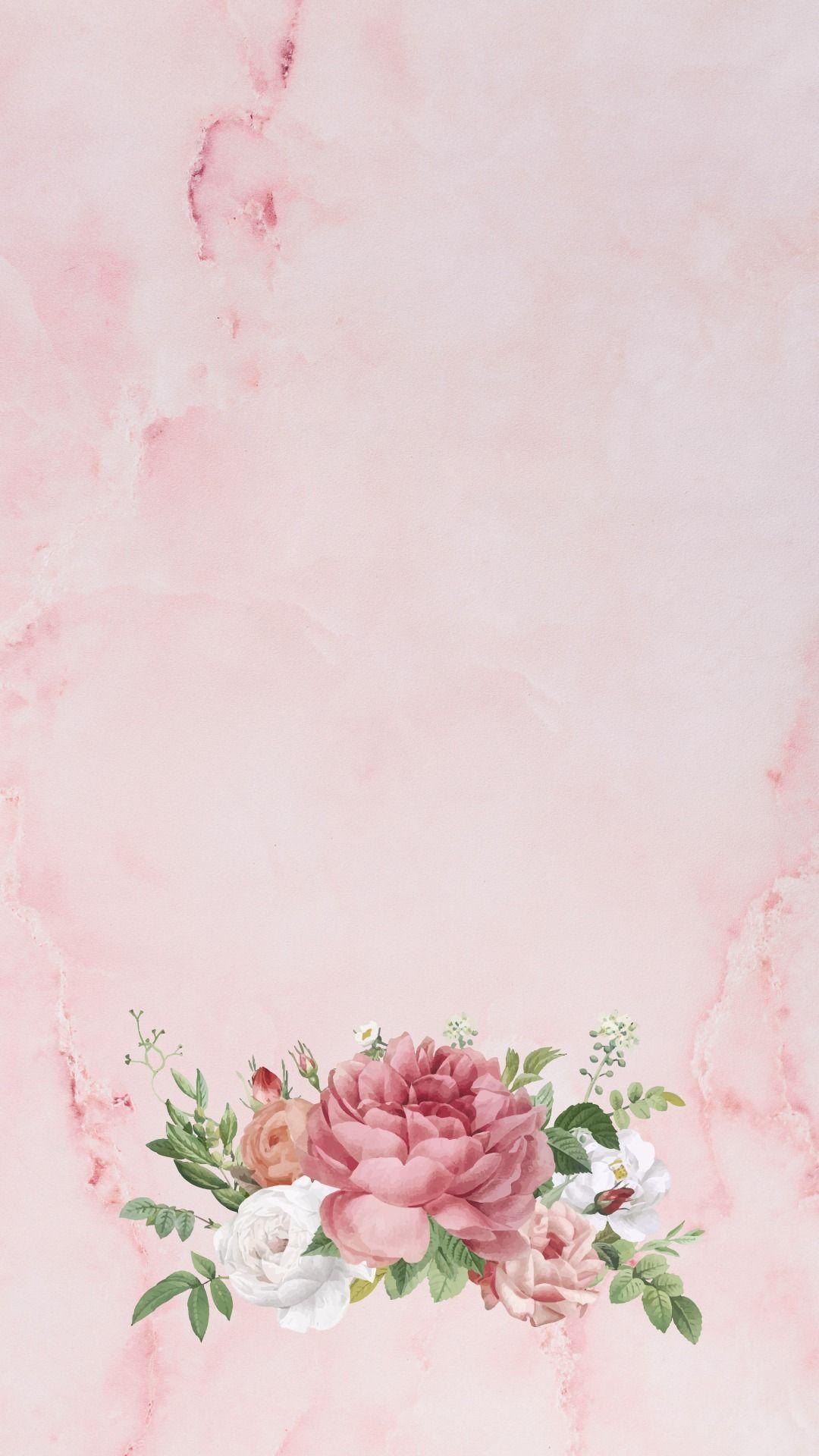 1080x1920 Pink White Wallpaper