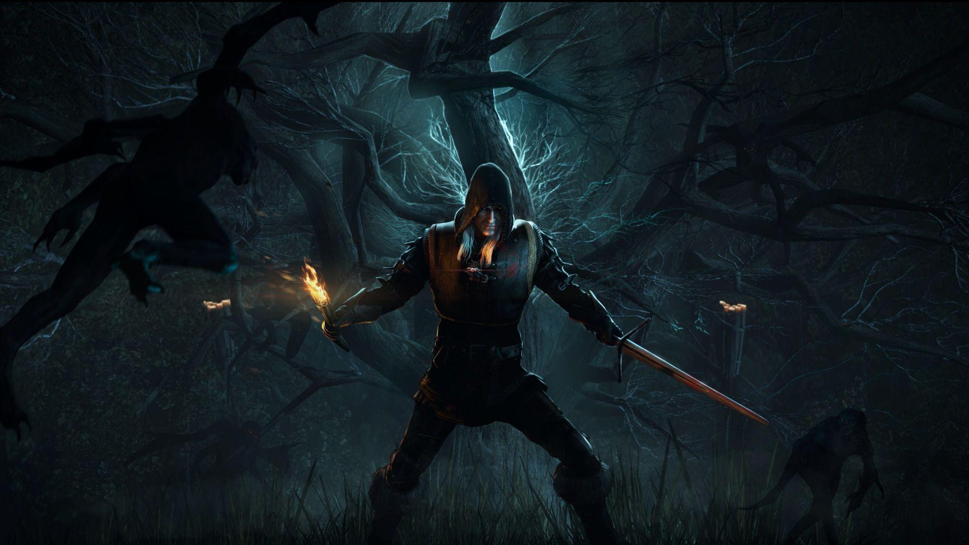 1920x1080 Wallpaper the witcher 3 geralt alone forest 1920x1080