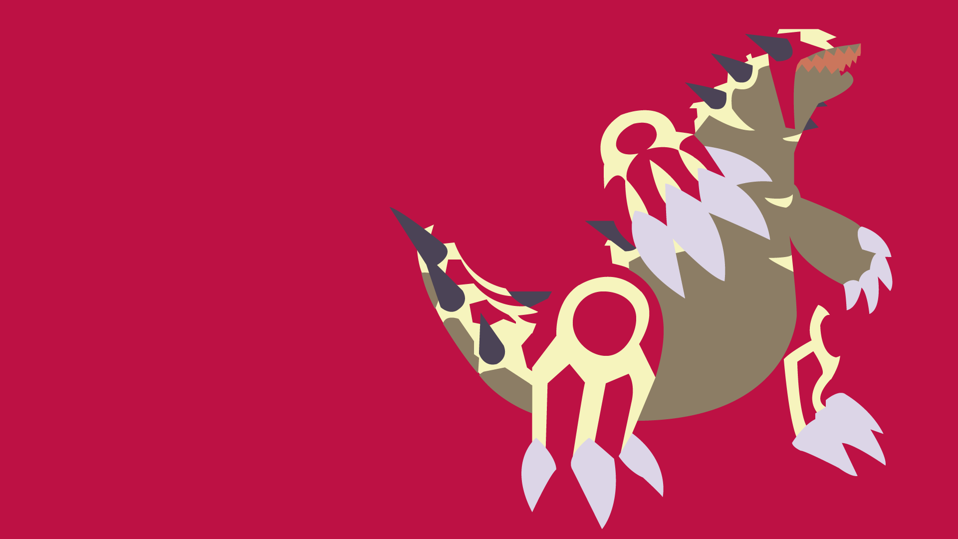 1920x1080 Omega Groudon Minimalist Wallpaper (by me)!