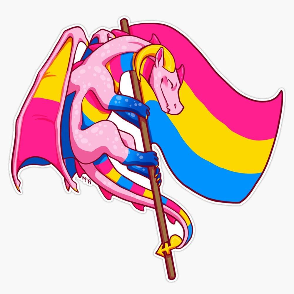 1000x1000 Magnet Pansexual Pride Flag Dragon (3Rd Edition) Magnet Bumper Sticker Car Magnet Flexible Reuseable Magnetic Vinyl 5 : Home & Kitchen