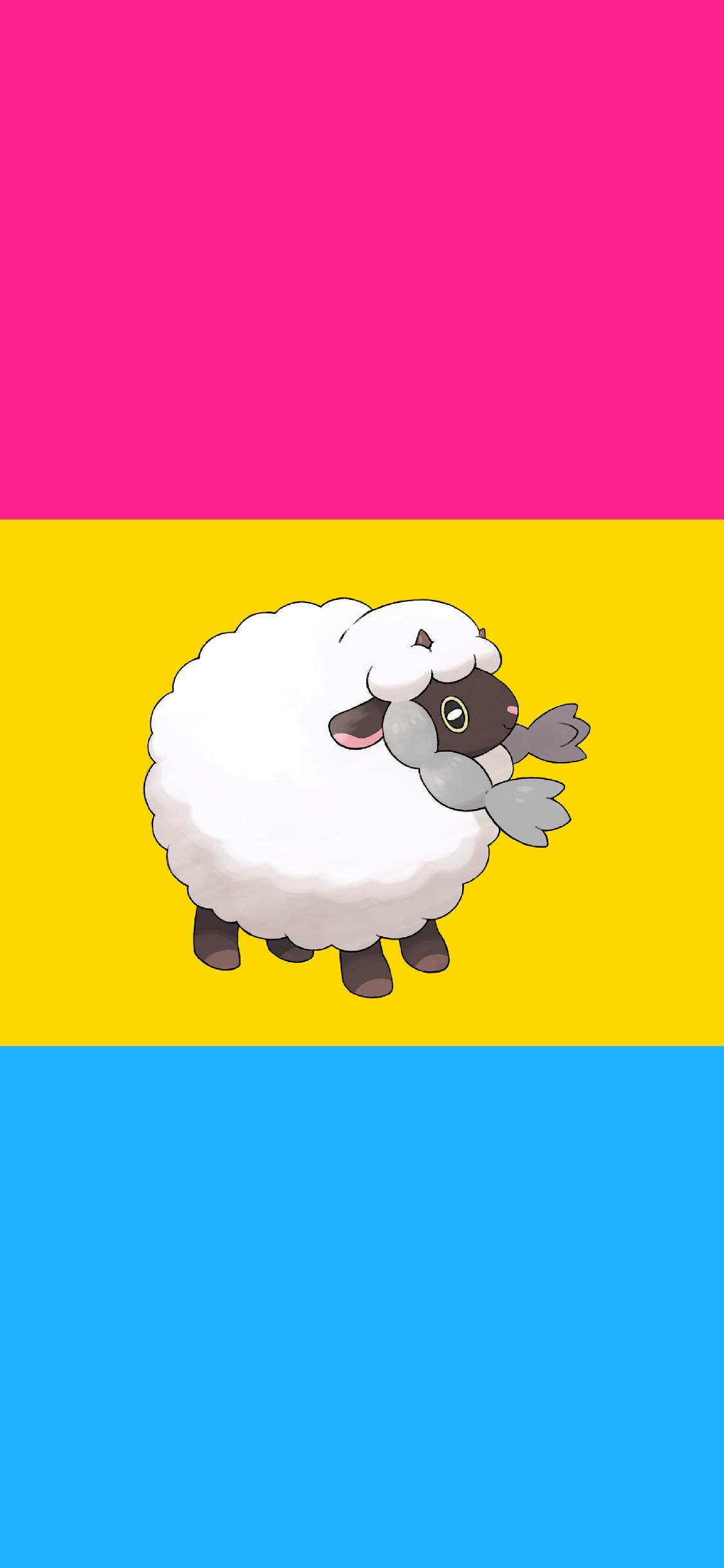 1125x2436 I made a wooloo pan pride wallpaper