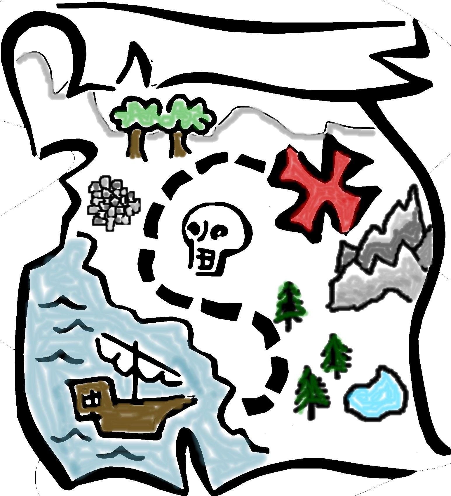 1545x1697 Pirate Treasure Map Clipart Clipart Image. Pirate treasure maps, Treasure maps, Pirate maps