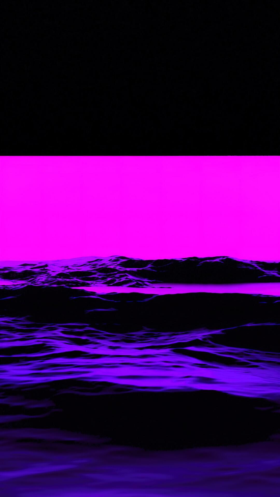 1080x1920 Sea, Ocean, 3D, Waves, Black, Digital Art Gallery HD Wallpaper