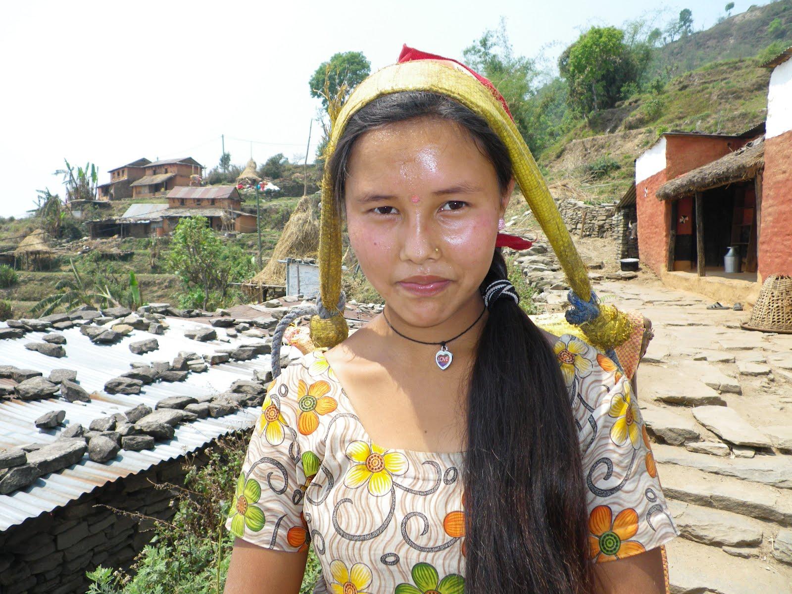 1600x1200 Nepalese Girl in Village