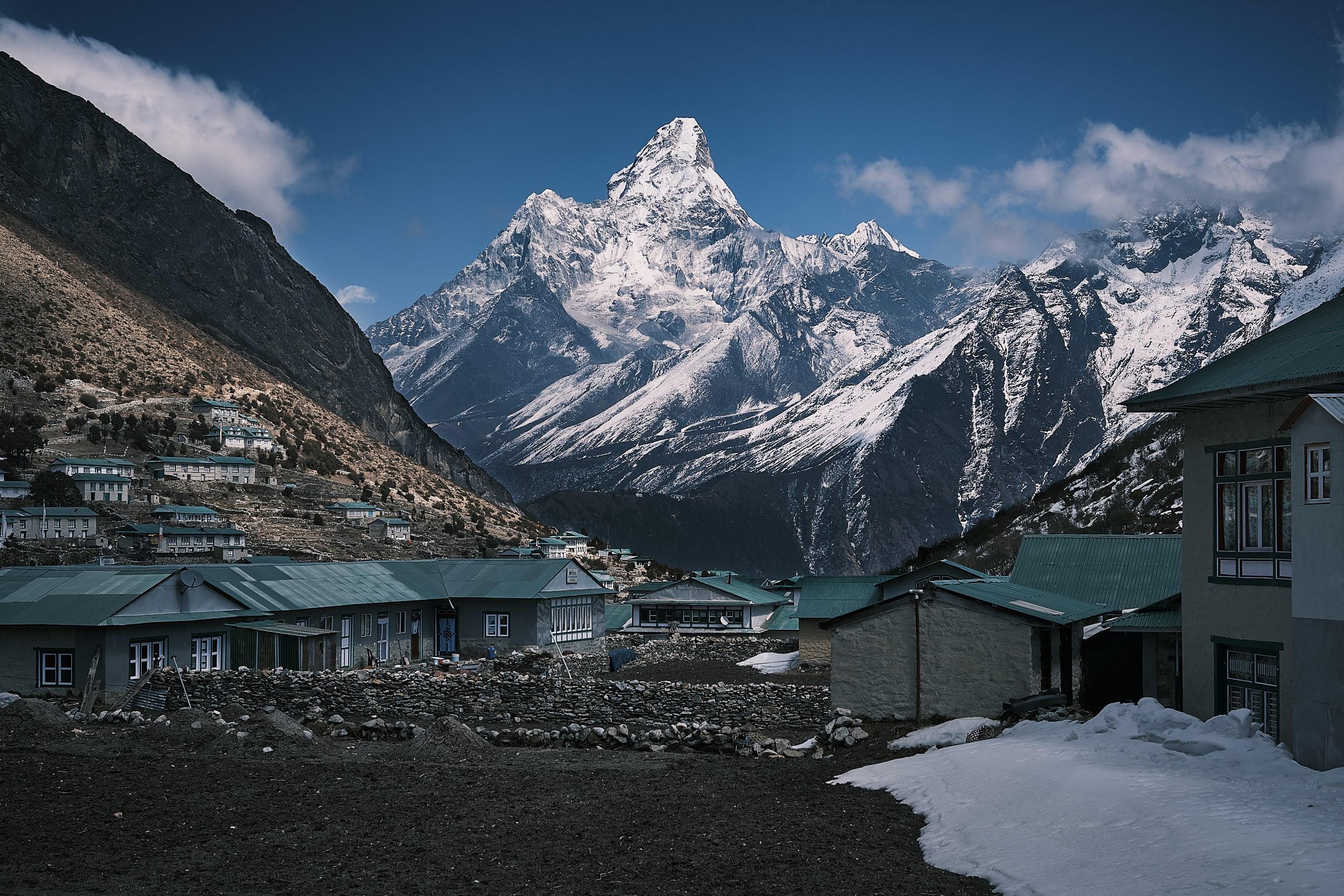 2560x1707 Nepal Himalaya Khumjung, Houses, Mountains, Winter, Village Gallery HD Wallpaper