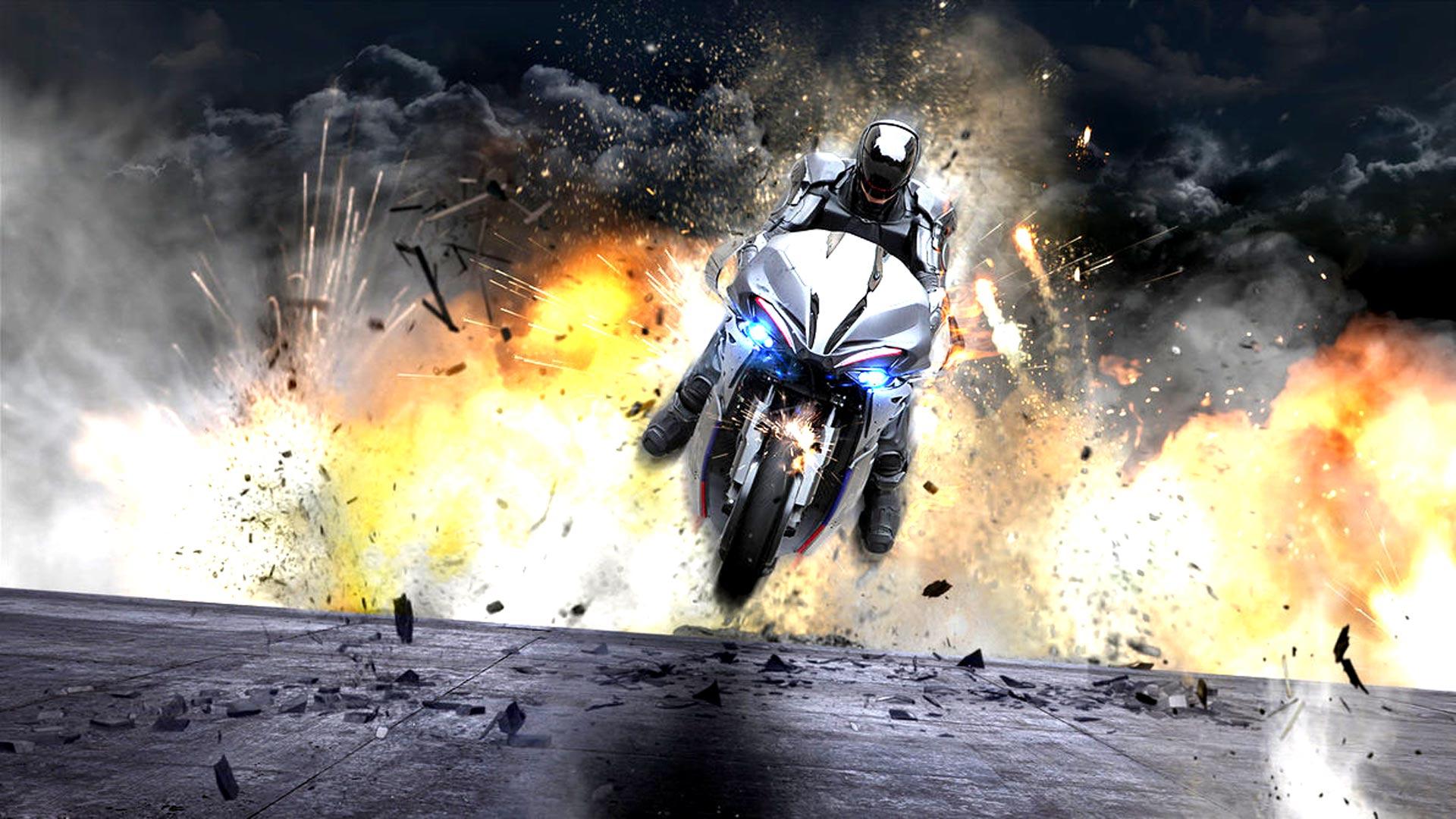 1920x1080 RoboCop 2014 Motorcycle Wallpaper