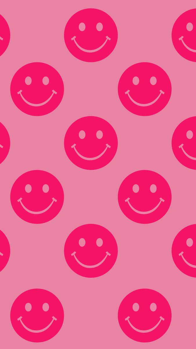 675x1200 pink smiles screensaver. Preppy wallpaper, iPhone wallpaper pattern, Simple iphone wallpaper