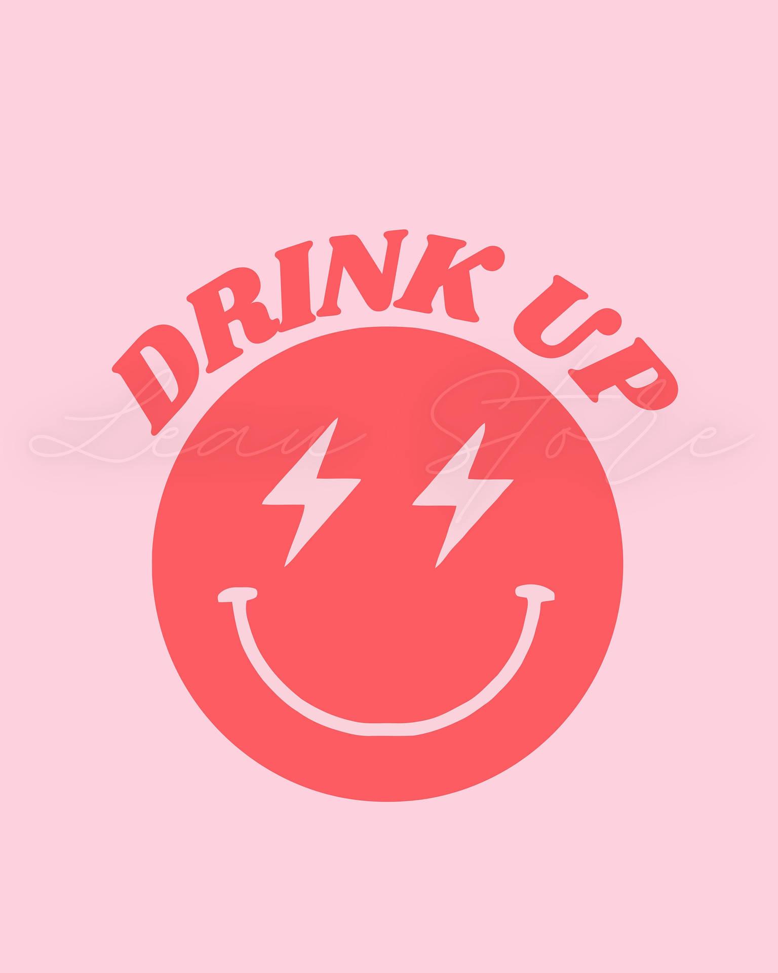 1536x1920 Download Preppy Smiley Face Drink Up Wallpaper