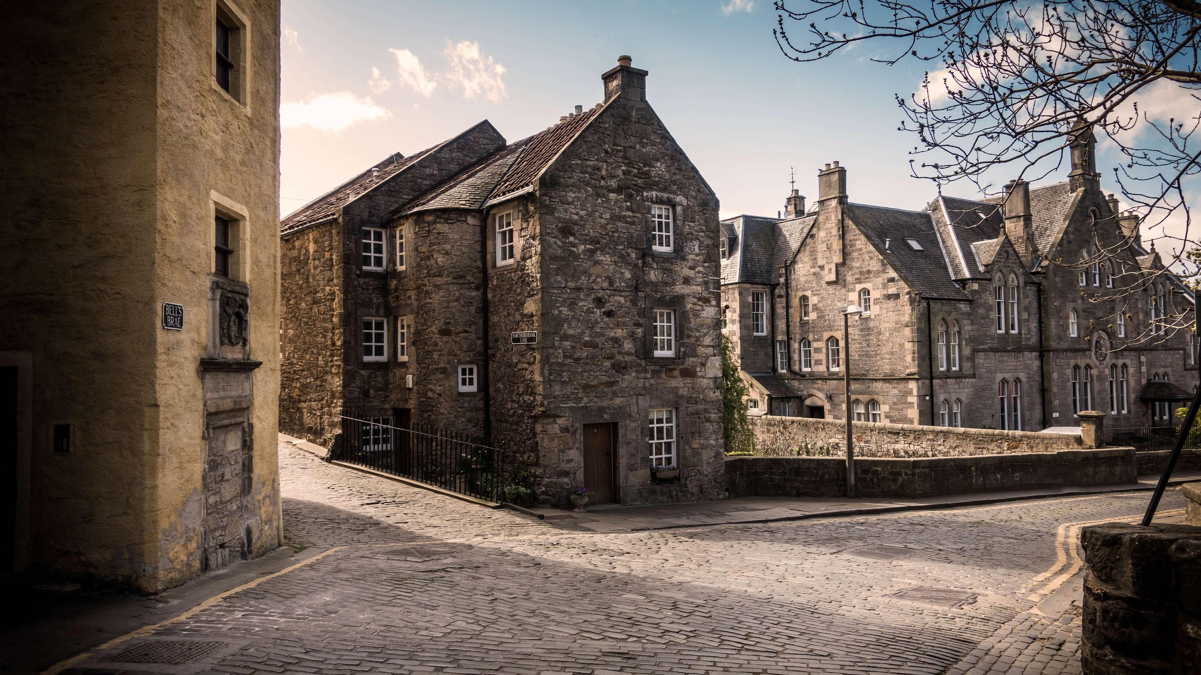 3840x2160 Wallpaper Scotland, Edinburgh, UK, city, houses, roads 3840x2160 UHD 4K Picture, Image