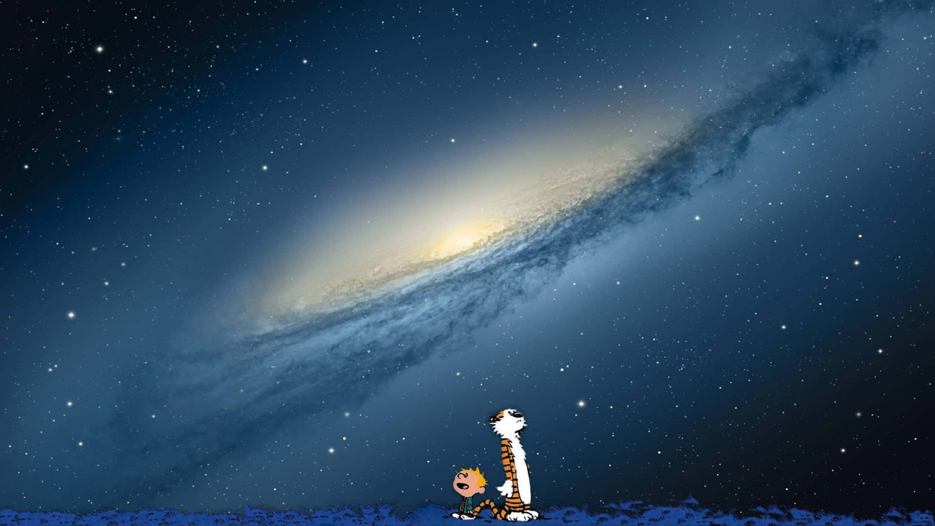 1920x1080 Download Calvin And Hobbes 4k Galaxy Wallpaper