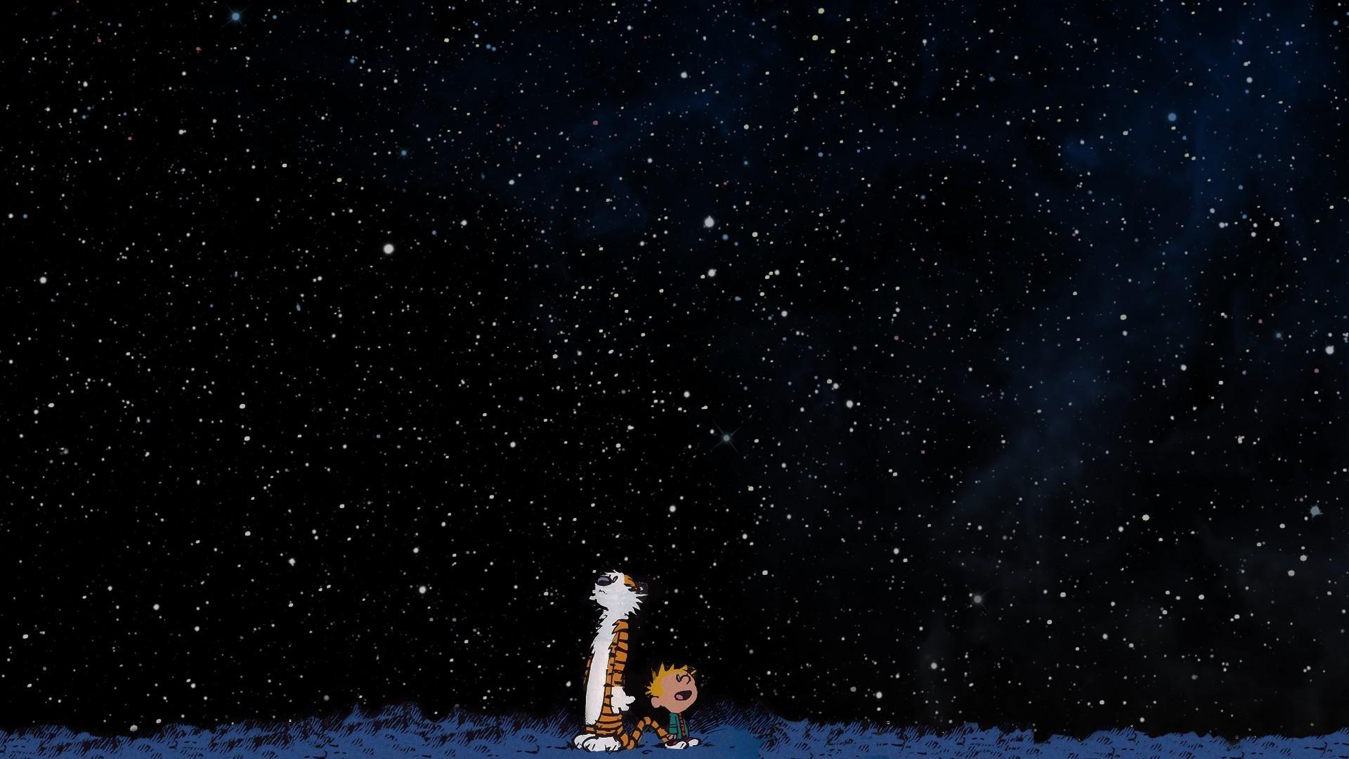 1920x1080 1920x1080 calvin and hobbes space stars wallpaper JPG 280 kB Gallery HD Wallpaper