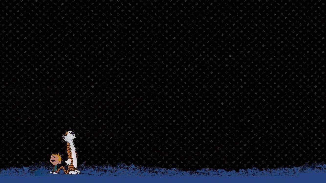 1333x750 Wallpaper Calvin and Hobbes Stars, Calvin and Hobbes, Humour, Hobbes, Cartoon, Background Free Image