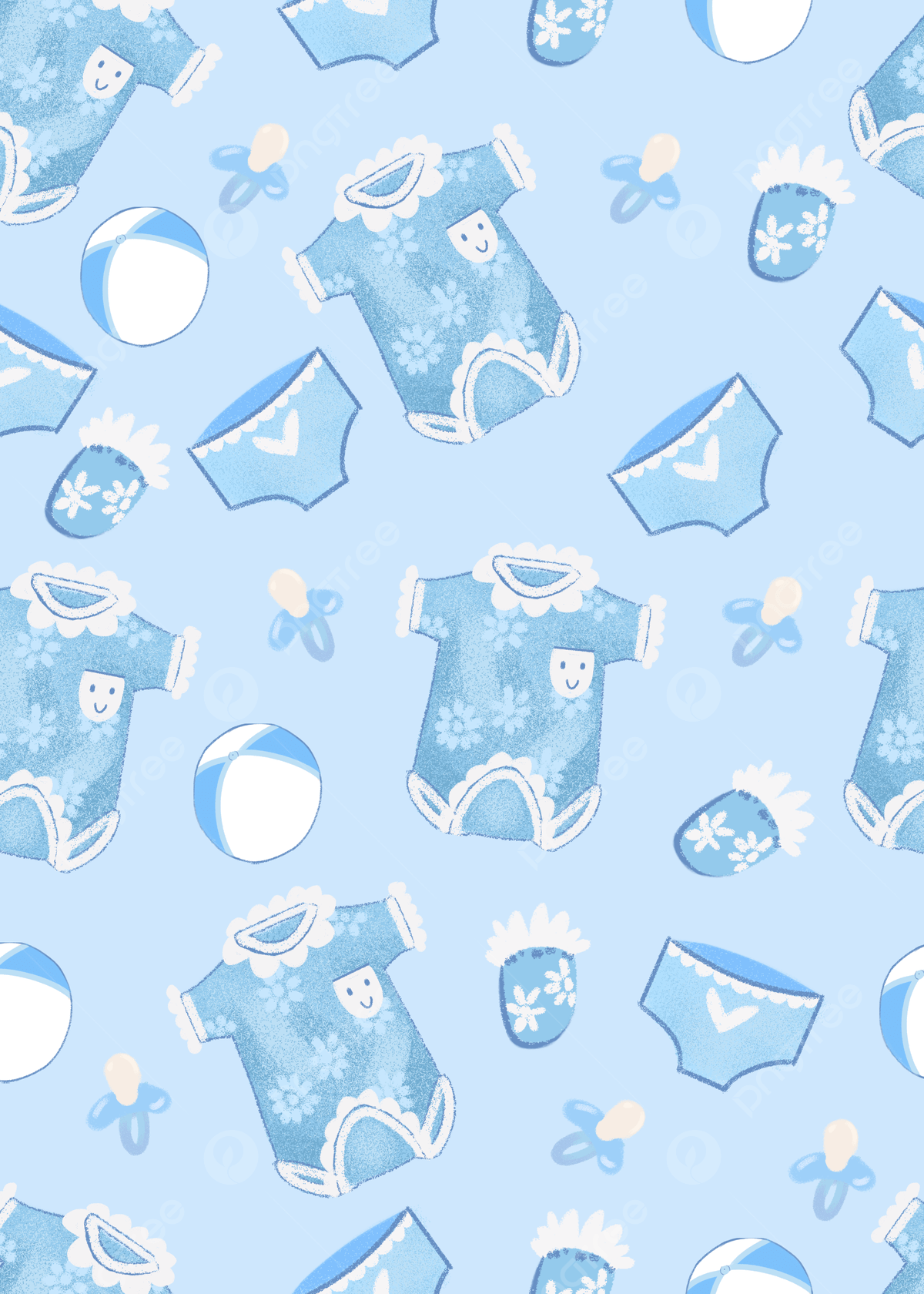 1200x1680 Cute Cartoon Baby Clothes Tile Background Wallpaper Image For Free Download