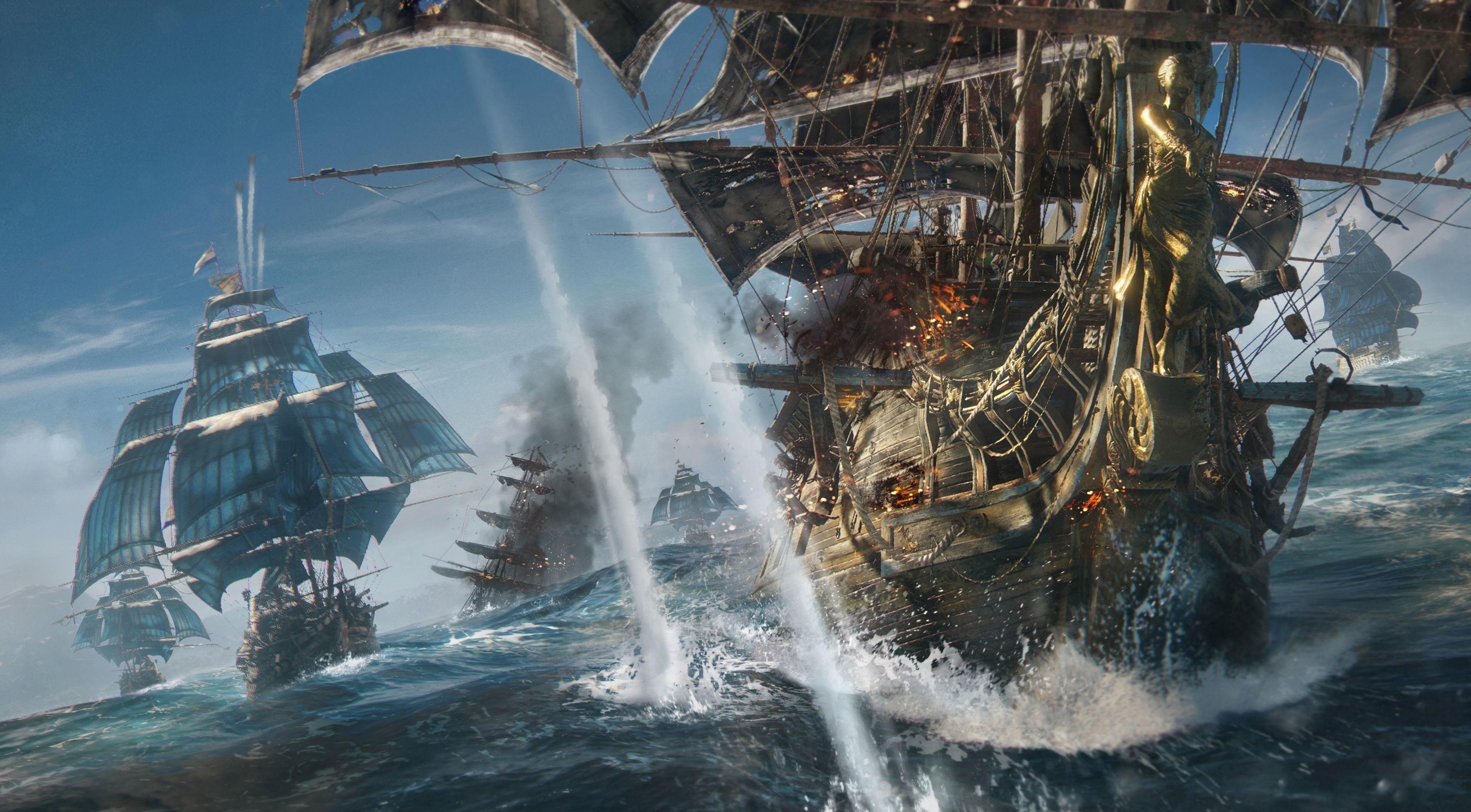 3840x2120 4K, Pirates, Ships, Sailing, Skull and Bones Gallery HD Wallpaper