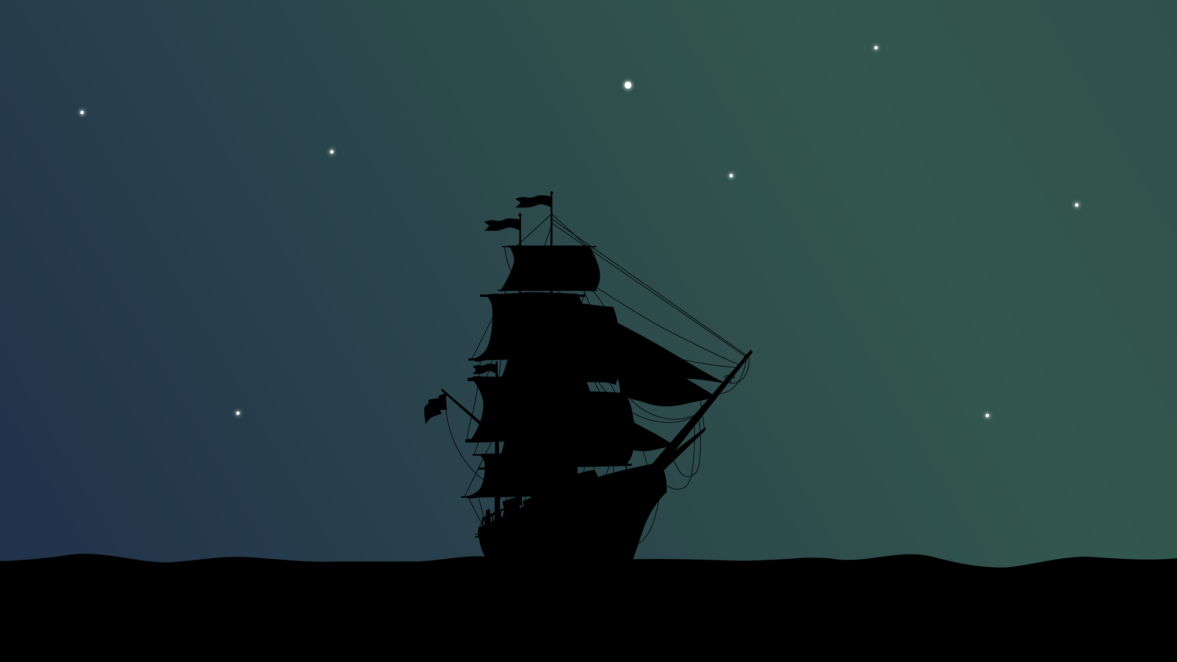 3840x2160 Pirate Ship 4K wallpaper
