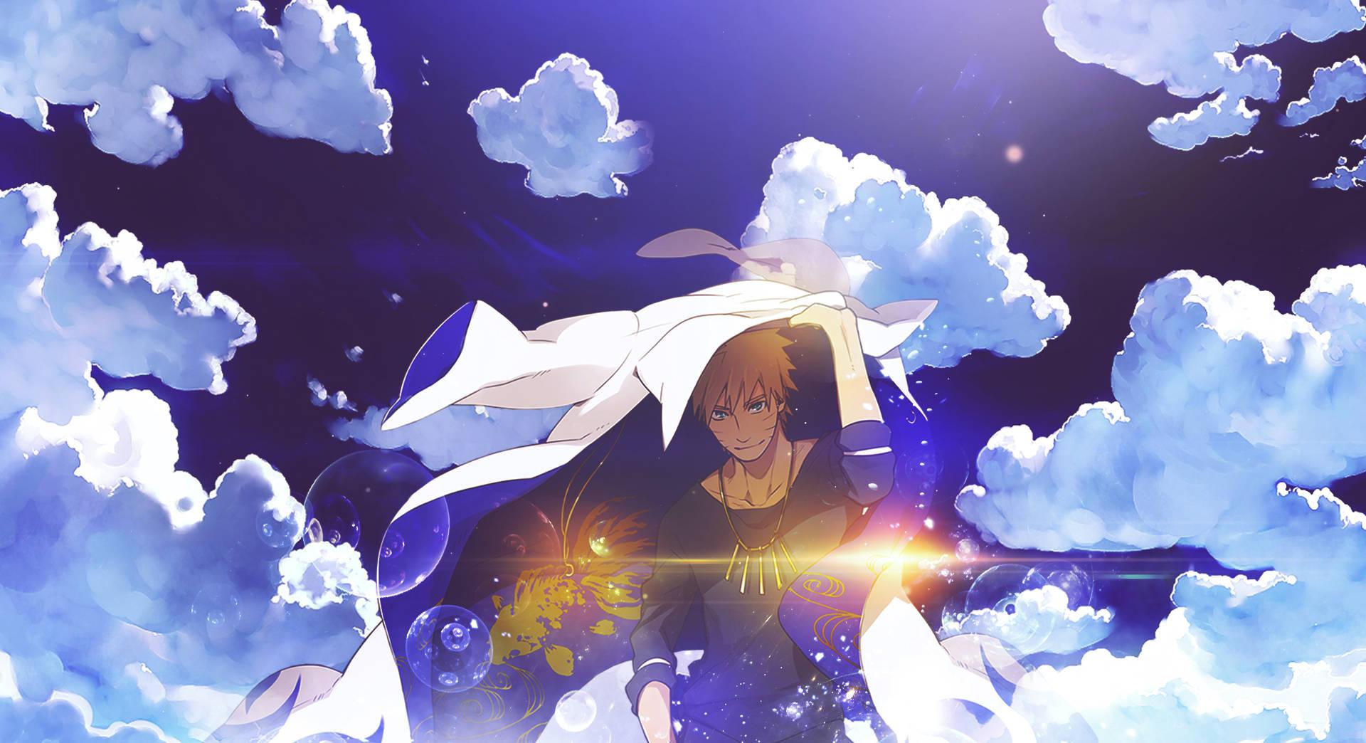 1920x1044 Download Uzumaki Naruto Hokage Cloak Cloudy Sky Wallpaper