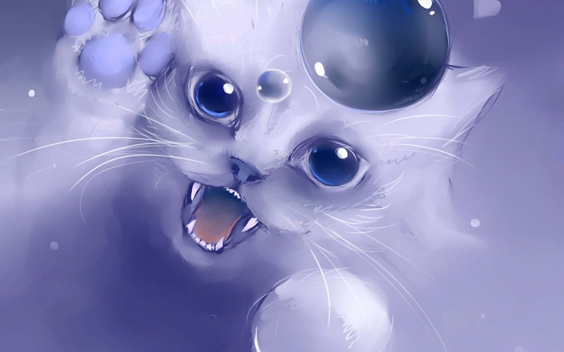 1920x1200 Download Kawaii Anime Cat Wallpaper