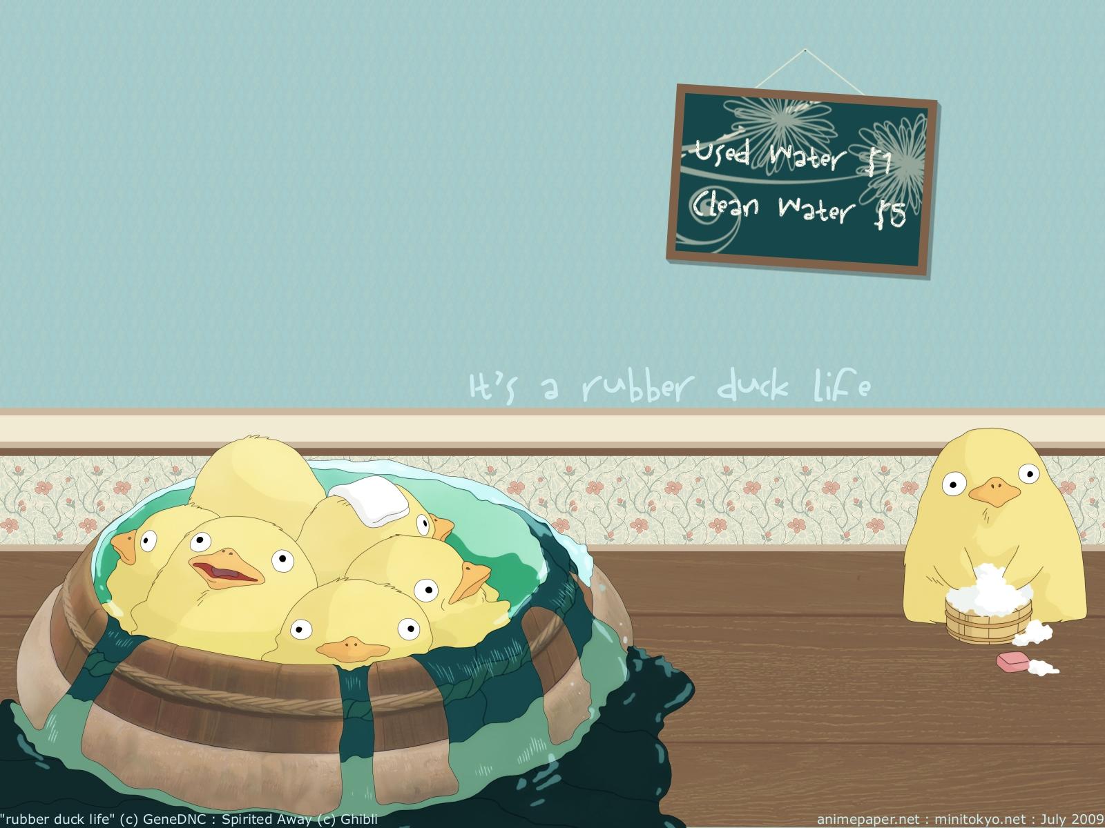 1600x1200 Free download Spirited Away Wallpaper rubber duck life Minitokyo [1600x1200] for your Desktop, Mobile & Tablet. Explore Spirited Away Duck Wallpaper. Spirited Away Wallpaper, Spirited Away Background, Spirited Away Wallpaper