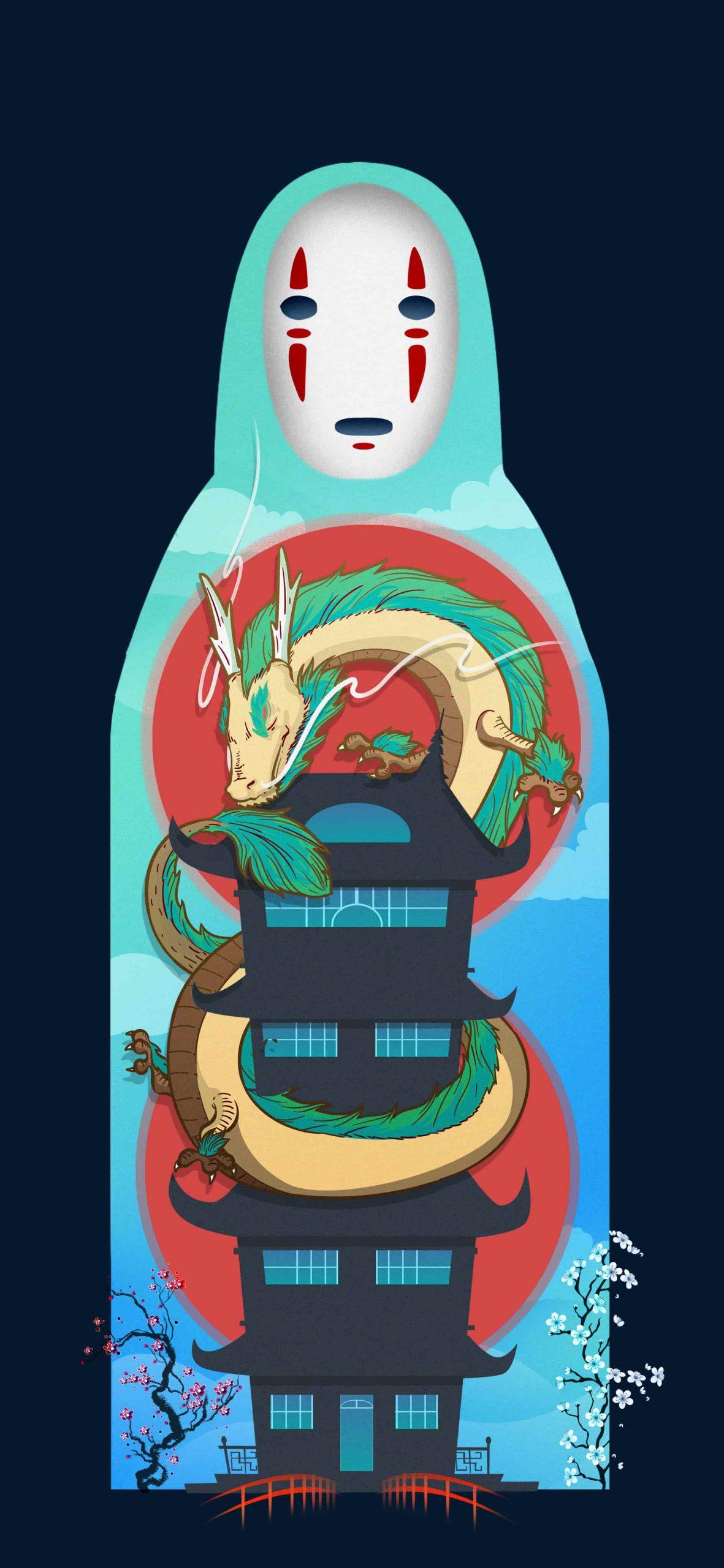 1181x2560 Spirited Away Poster Wallpaper