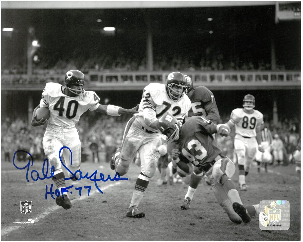 1280x1024 Gale Sayers Autographed Chicago Bears 8x10 Photo w/ HOF 77 City Sports