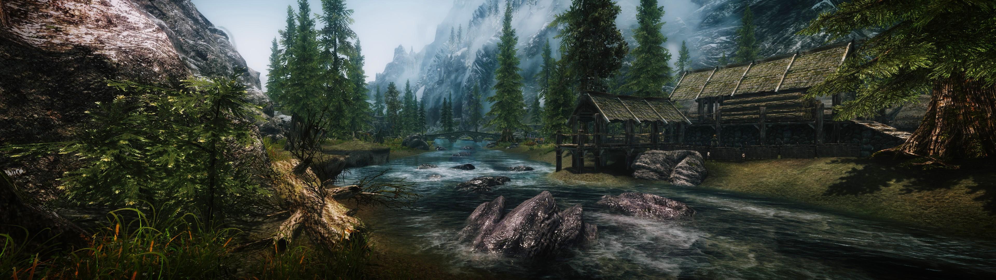 3840x1080 Elder Scrolls V: Skyrim, HD Wallpaper