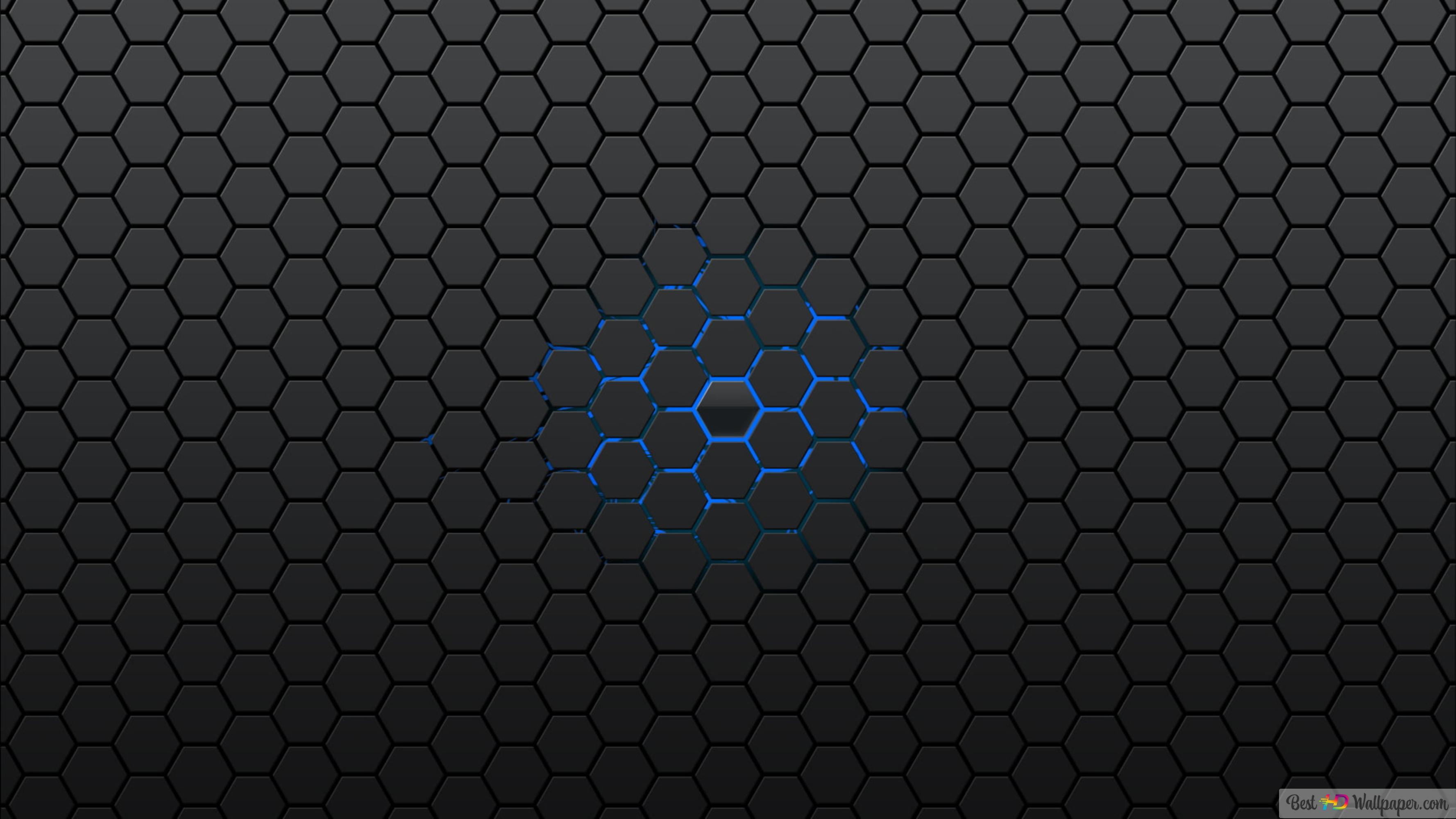3554x1999 Black and blue abstract 4K wallpaper download