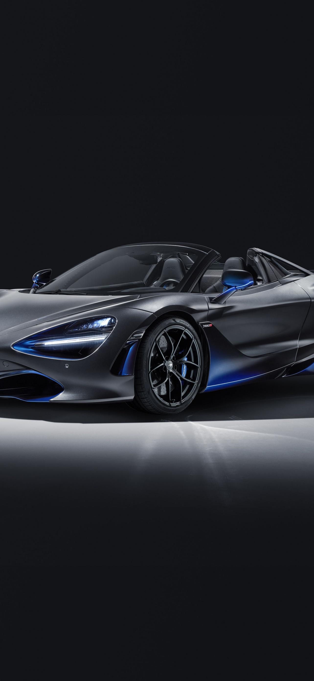 1284x2778 McLaren 720S Spider Wallpaper 4K, Black Dark