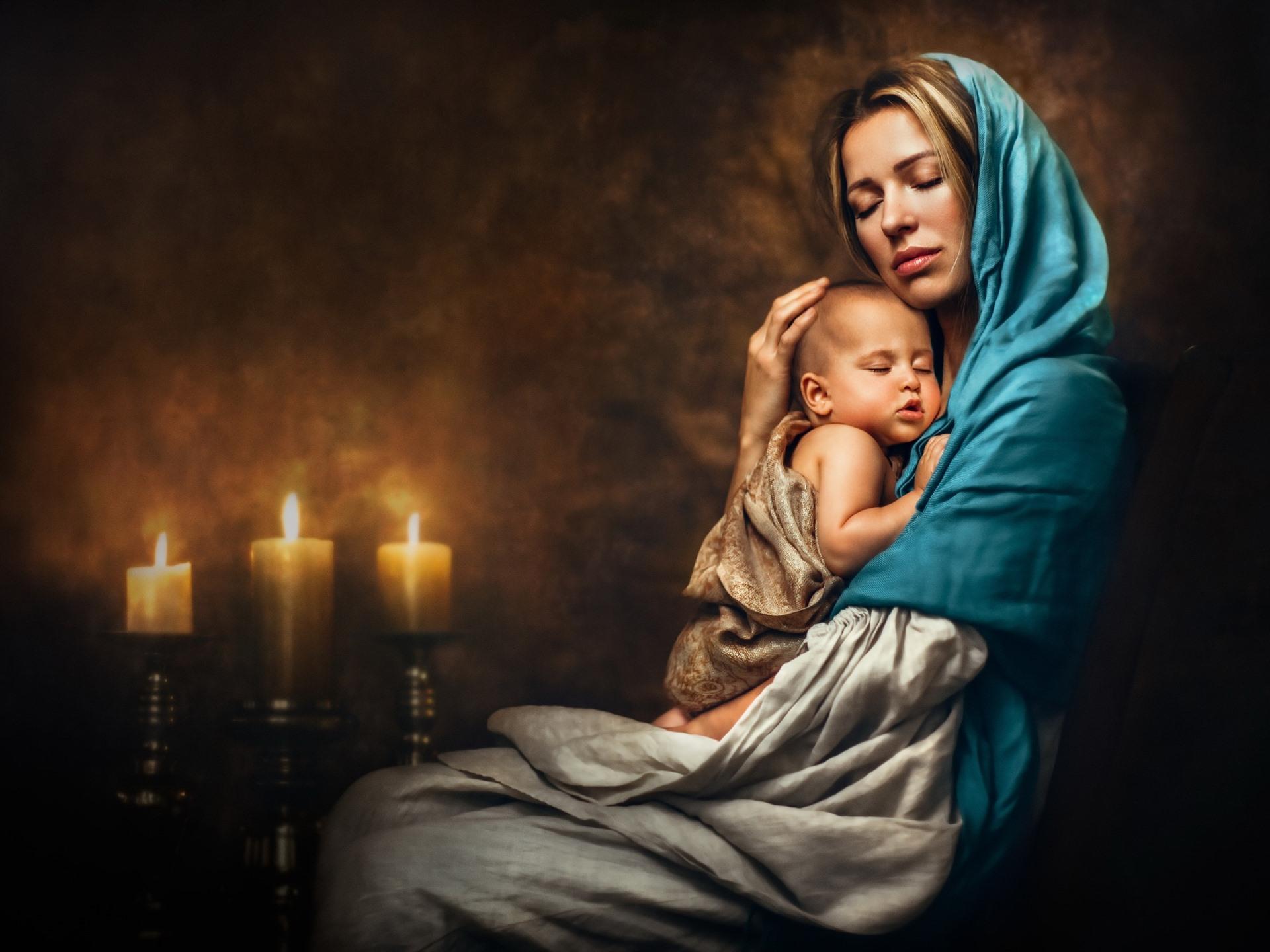 1920x1440 Love Mother Baby Wallpaper