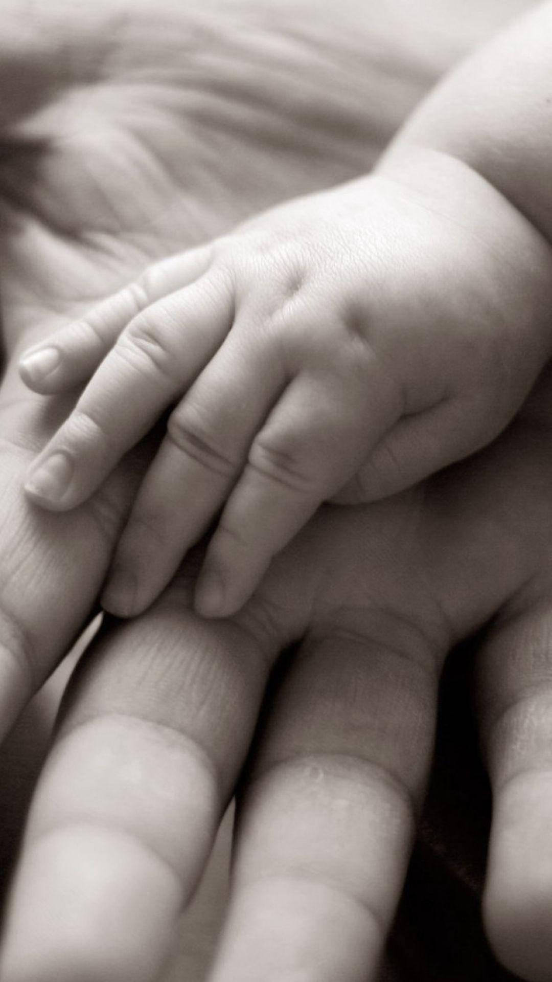 1080x1920 Download Hand In Hand Baby With Mother Wallpaper