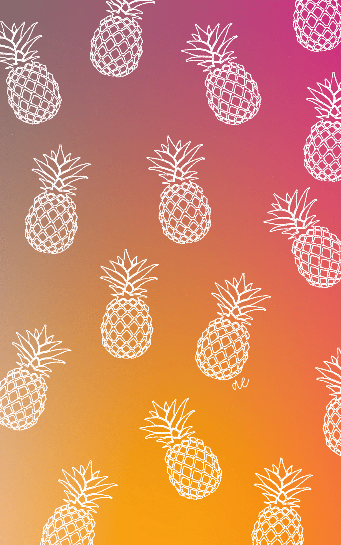 1157x1851 Pineapple Wallpaper
