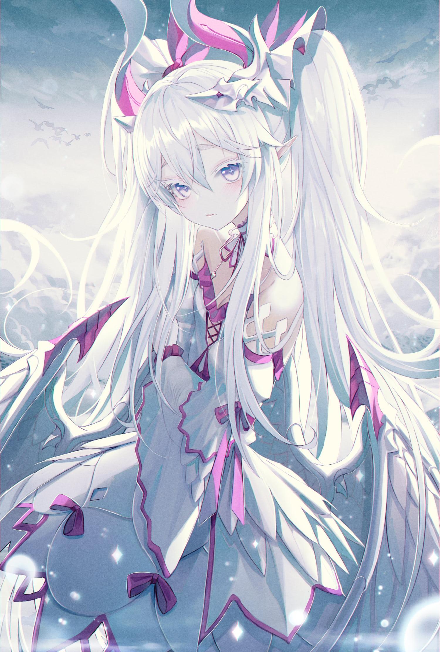 1500x2224 Anime Anime Girls Original Characters White Hair Wallpaper:1500x2224