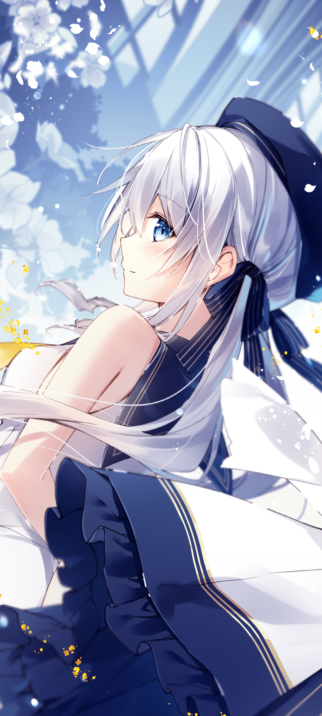 White Hair Anime Girl Wallpapers Top Free White Hair Anime Girl