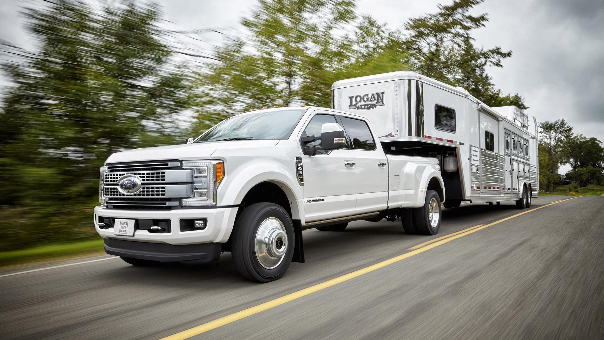 2048x1152 Wallpaper / ford f super duty platinum, crew, cab, white free download