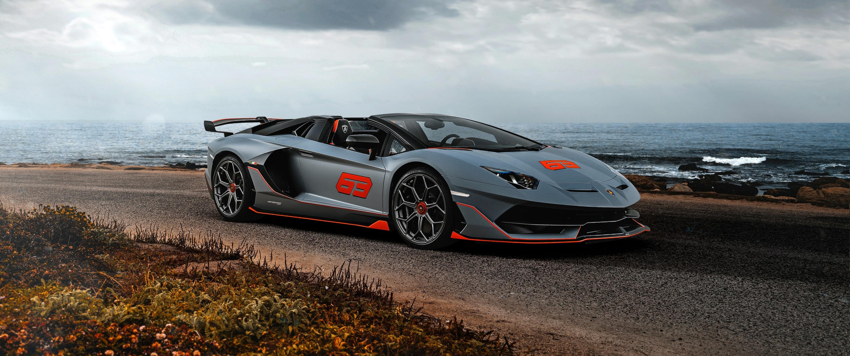 3440x1440 Lamborghini Aventador SVJ 63 Roadster Wallpaper 4K, Cars