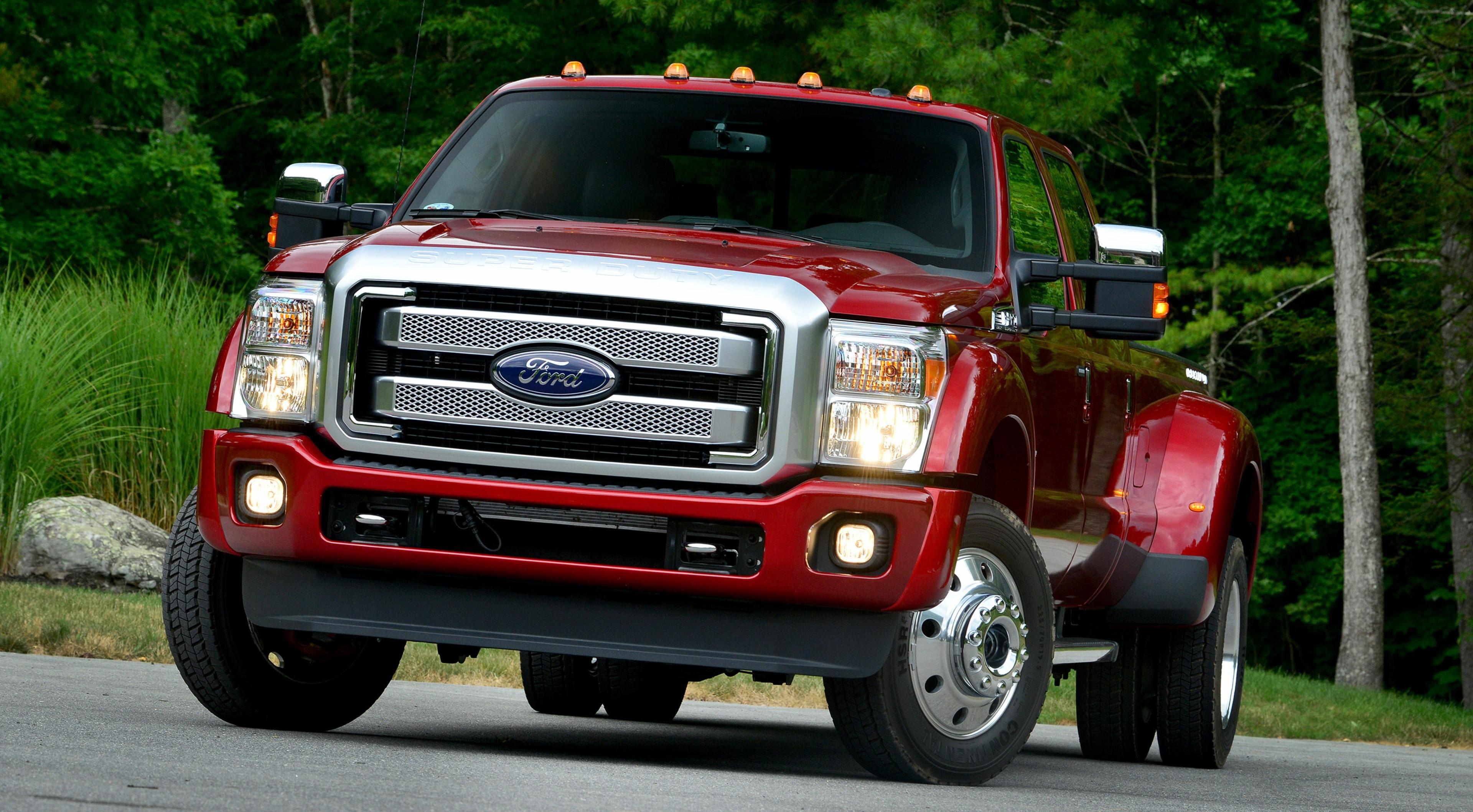 3840x2117 4K, F- Super Duty Platinum Crew Cab, Ford, Pickup, Red, Front Gallery HD Wallpaper