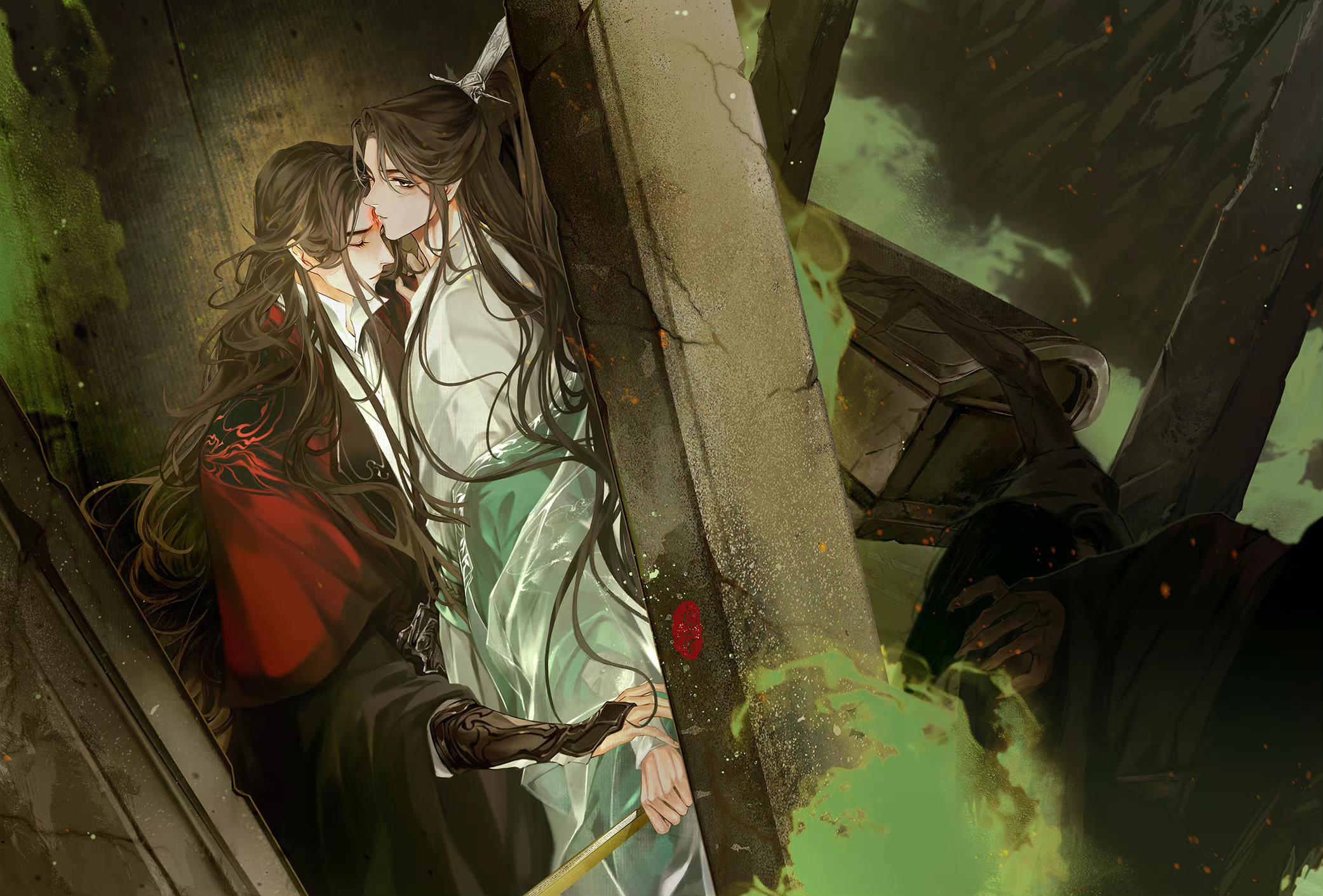 2083x1411 Download Shen Qingqiu Luo Binghe Anime The Scum Villain's Self Saving System HD Wallpaper